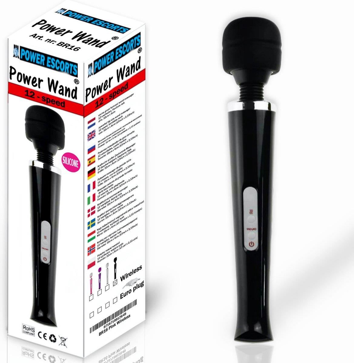 Powerwand  Black Eu Plug Big Size Wand Massager