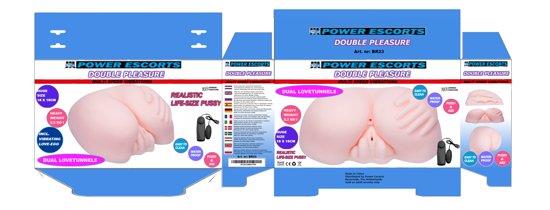 Double Pleasure Flesh 2.2 Kg Vibrating Big Masturbator