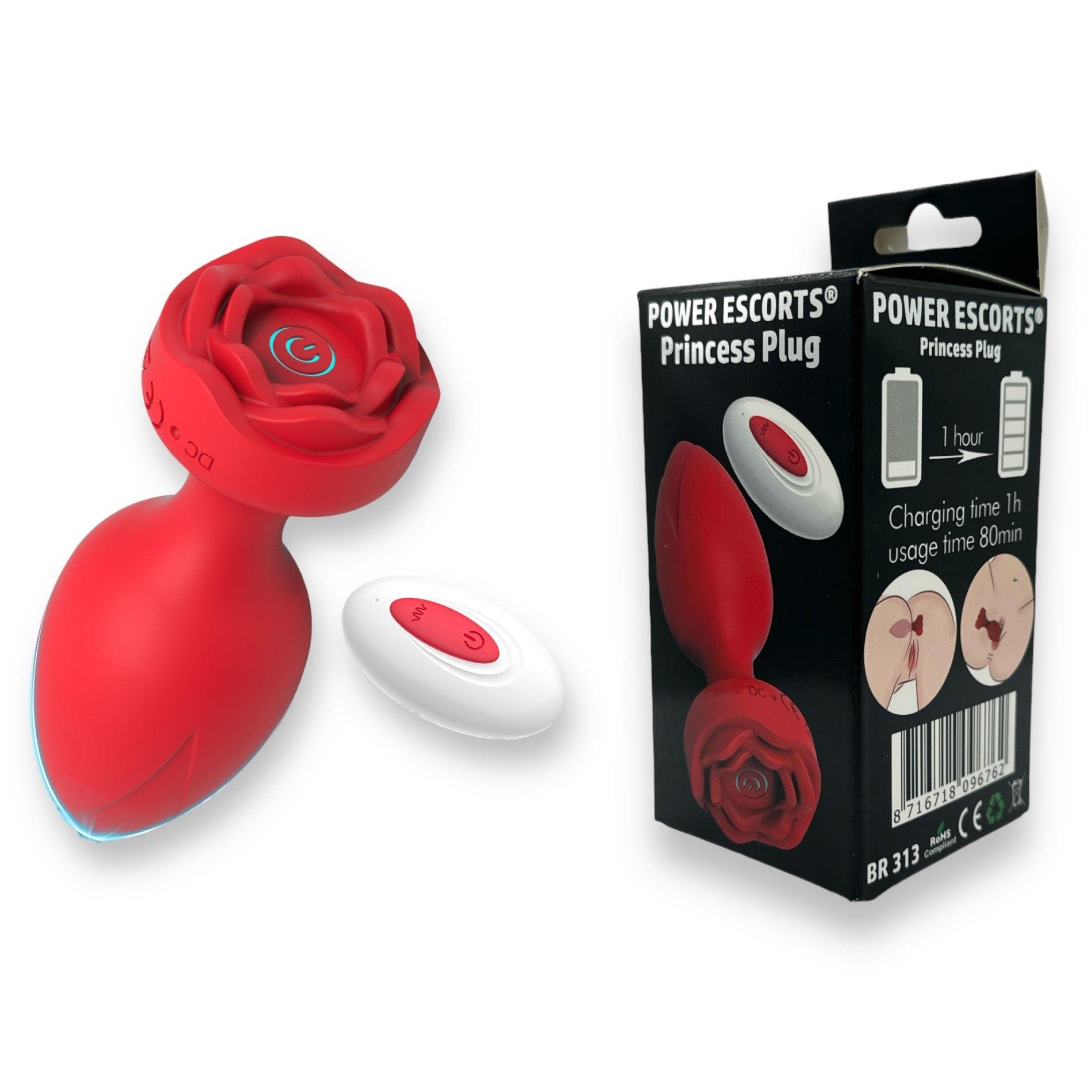 Plug - Remote Rose Design Plug - Usb Rechargeable - 10 Functions