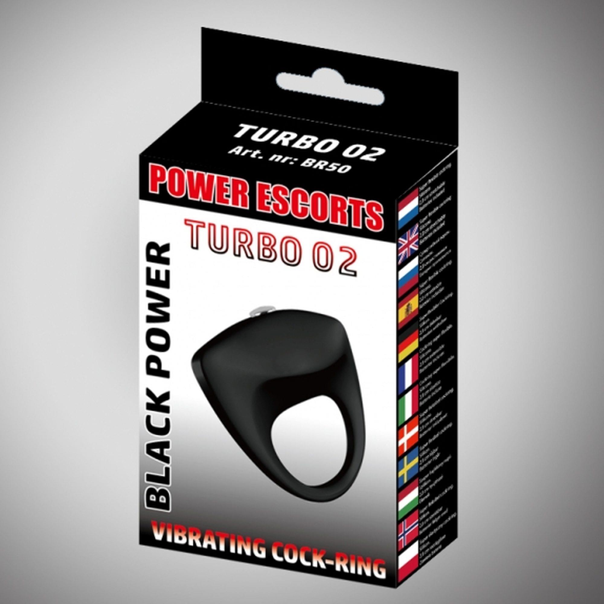 Turbo 02 Black Vibratinging Cockring