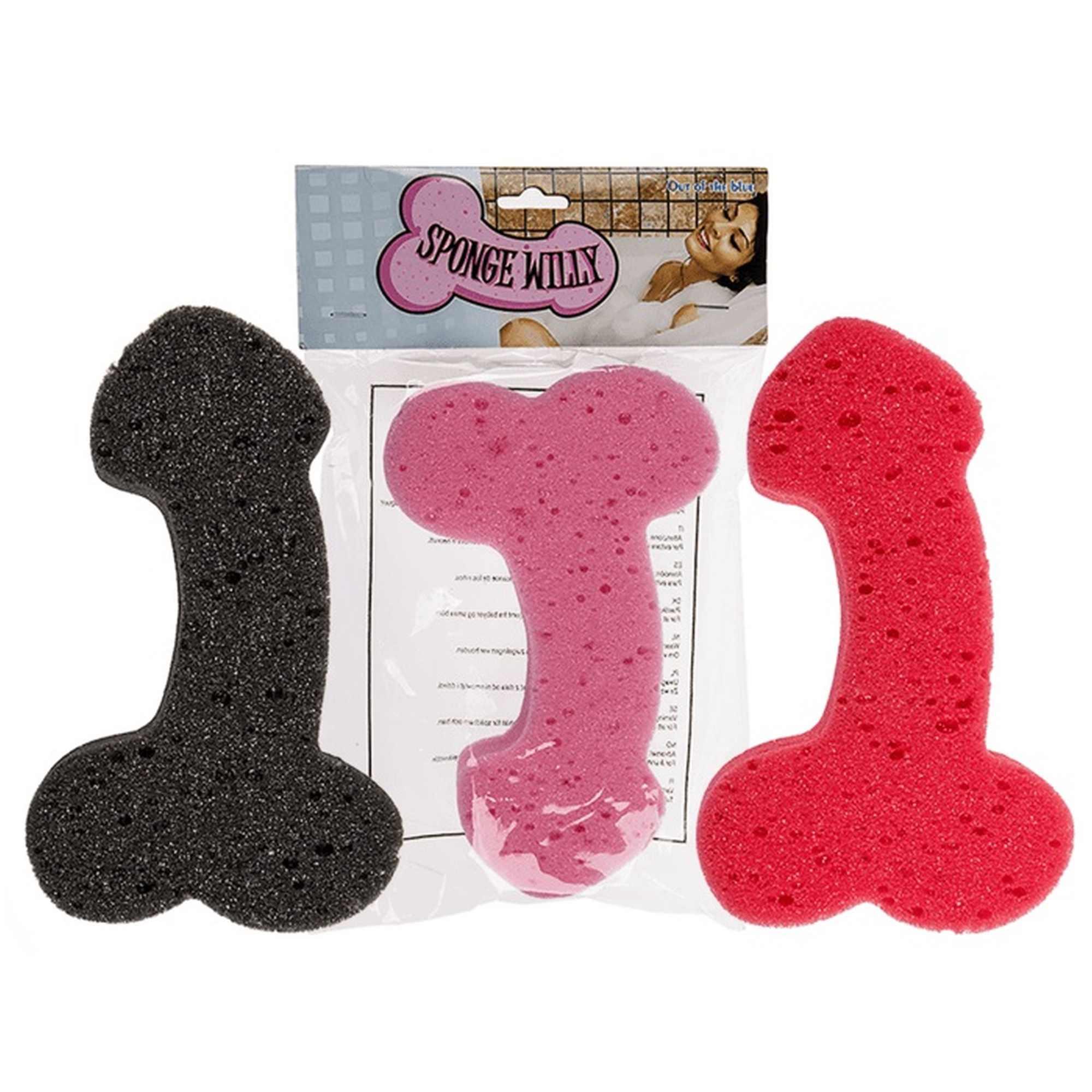 Zabawka - Bath Sponge Penis - 19Cm Red