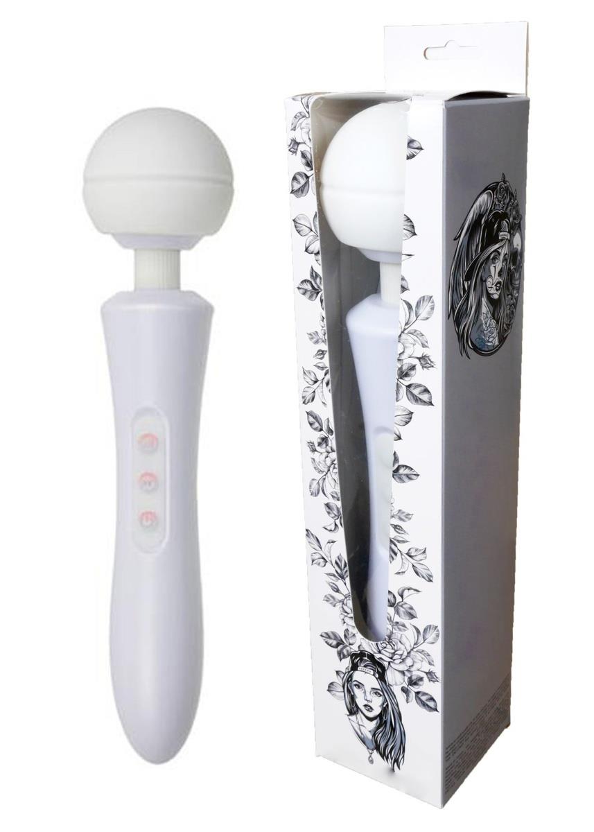 Stymulator-Massager Ultra Powerful -Big Usb White 20 Function