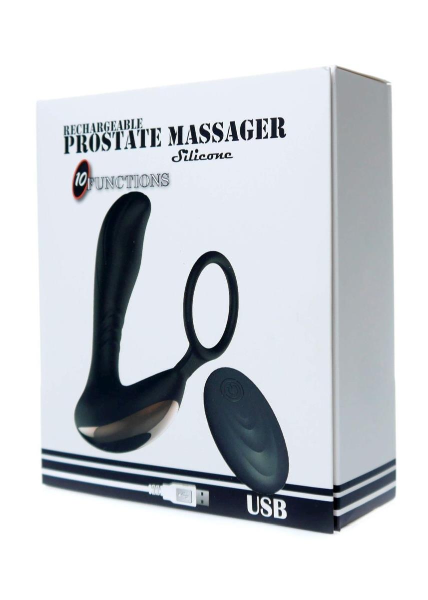 Stymulator-Prostate Massager With Ring Usb 10 Function / Remote Control