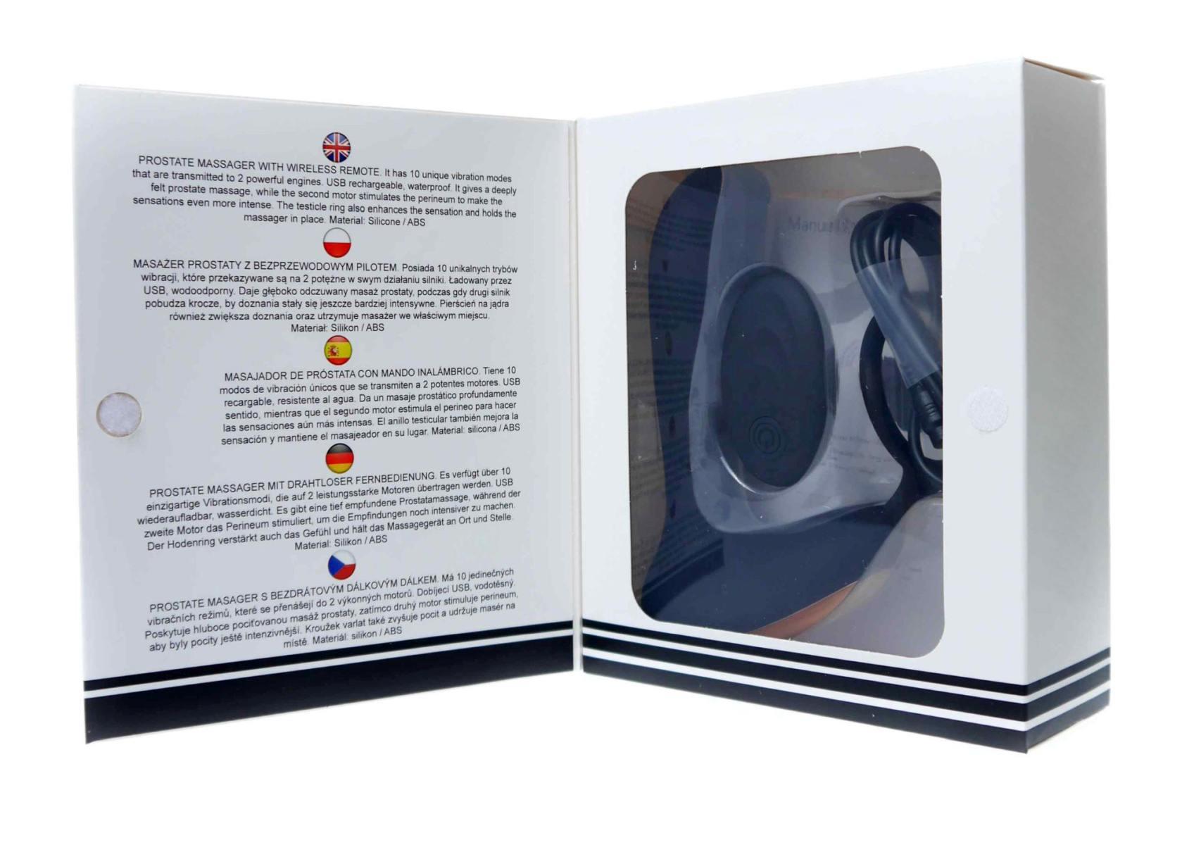 Stymulator-Prostate Massager With Ring Usb 10 Function / Remote Control