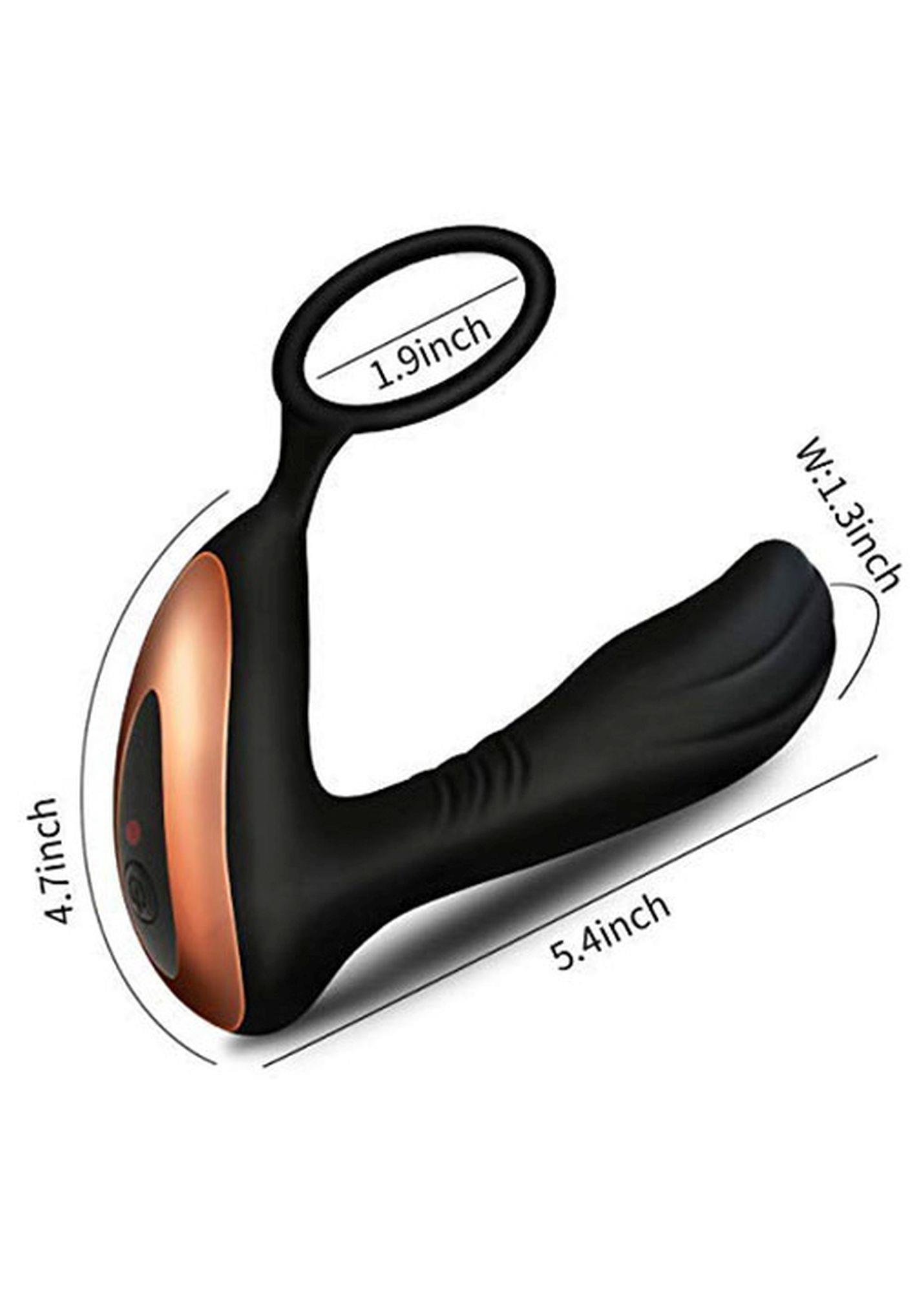 Stymulator-Prostate Massager With Ring Usb 10 Function / Remote Control