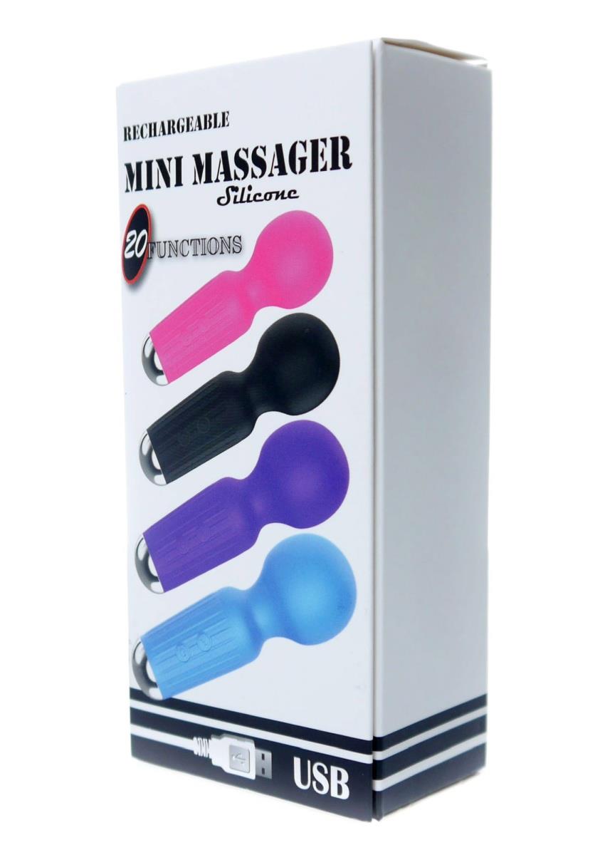 Stymulator-Rechargeable Mini Masager Usb 20 Functions - Pink