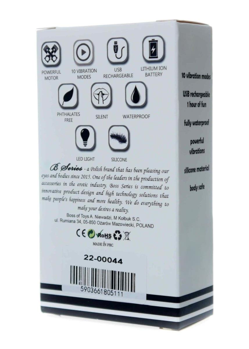 Stymulator-Rechargeable Silicone Touch Vibrator Usb 10 Functions - Black