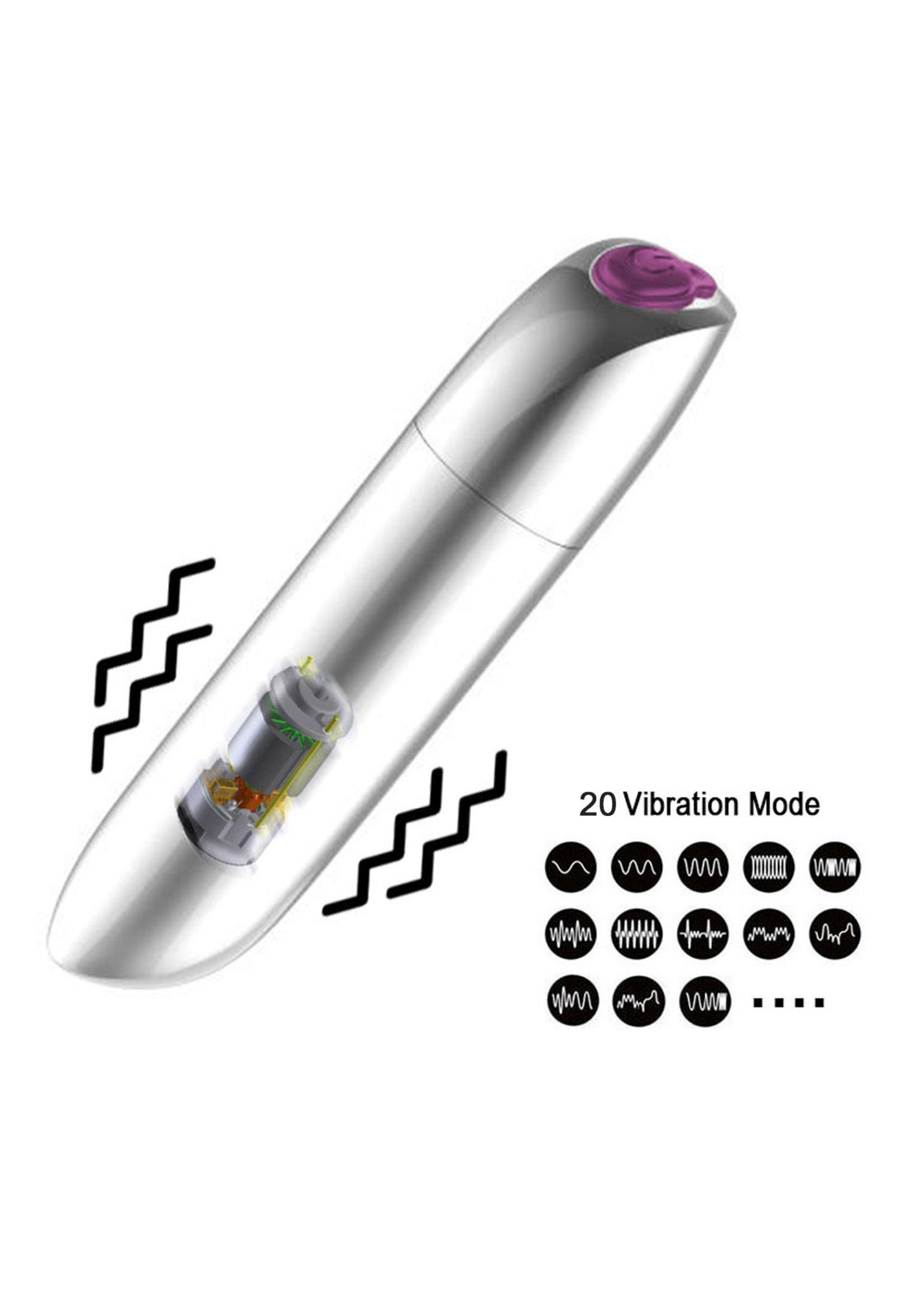Stymulator-Rechargeable Powerful Bullet Vibrator Usb 20 Functions -