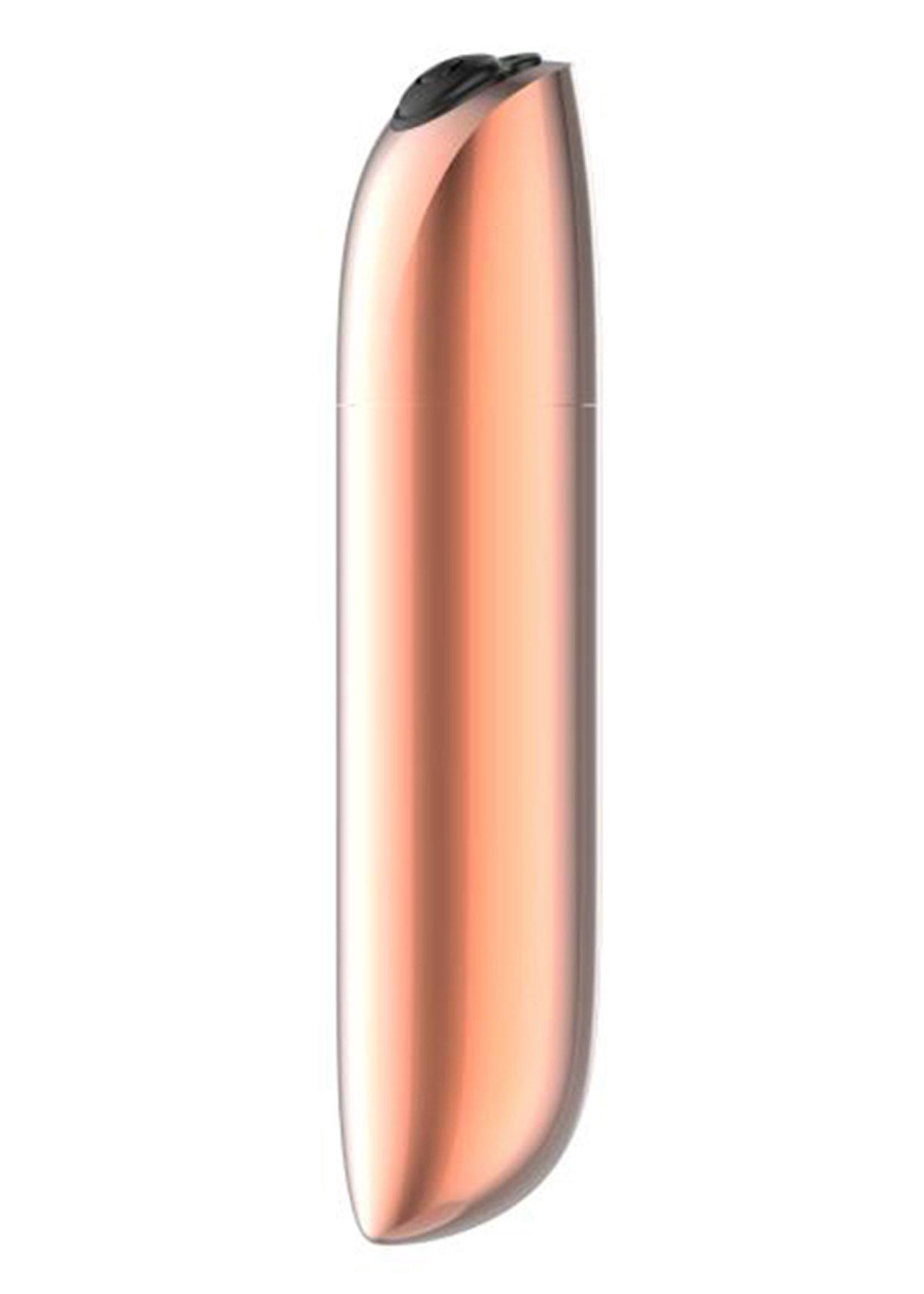 Stymulator-Rechargeable Powerful Bullet Vibrator Usb 20 Functions - Gold
