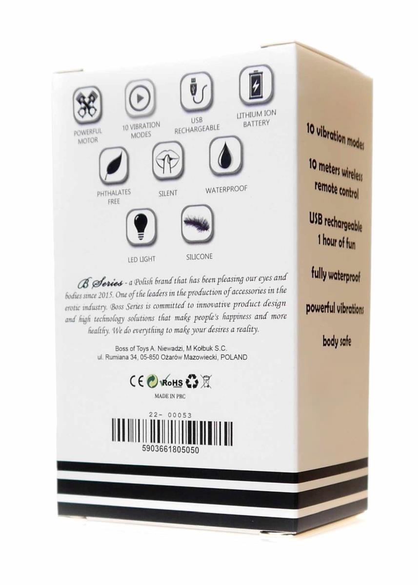 Stymulator-Rechargeable Butt Plug Vibrator Usb 10 Functions - Silver