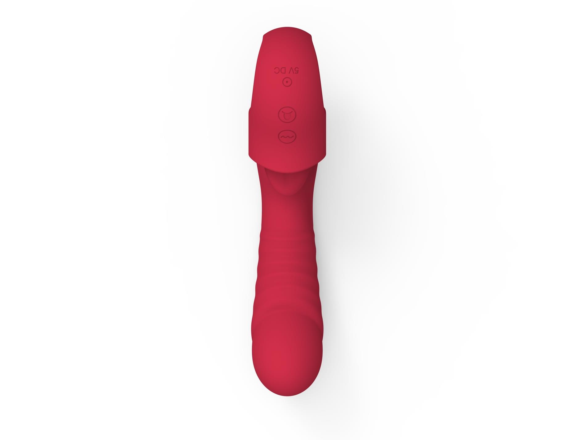 Wibrator - Rechargeable Licking Vibrator Usb 10 Functions