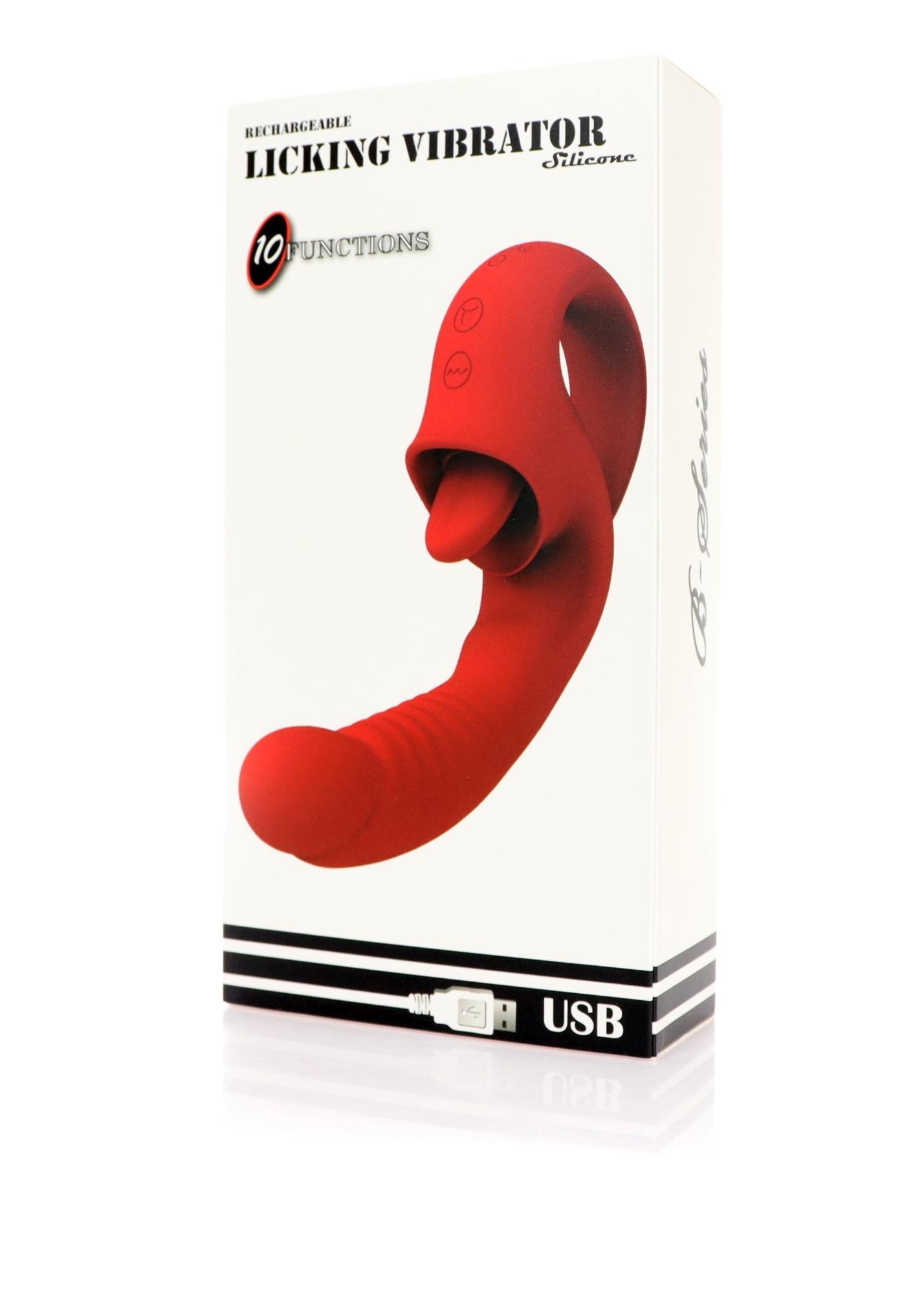Wibrator - Rechargeable Licking Vibrator Usb 10 Functions