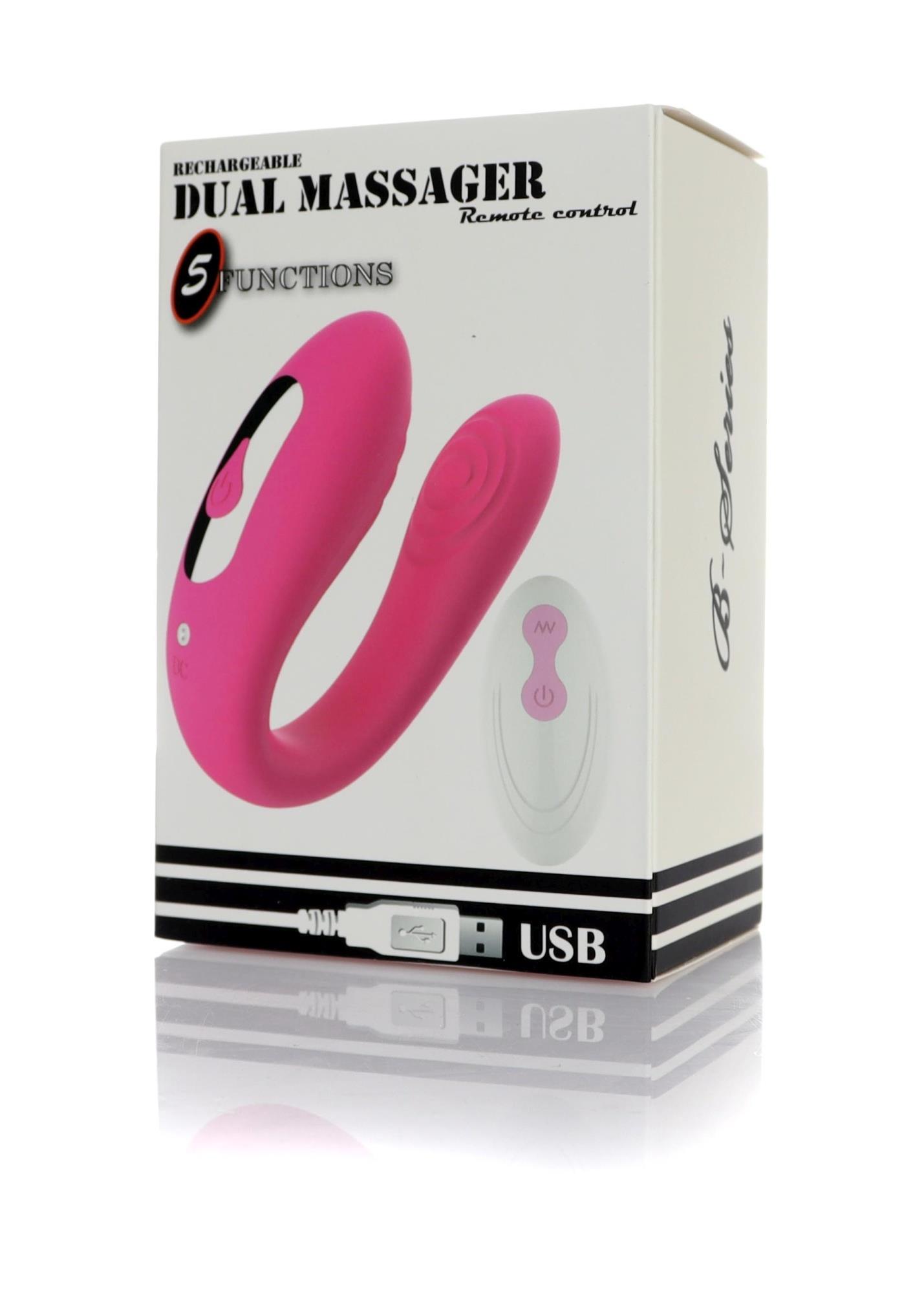 Stymulator - Massager Dual Vibrator Usb 5 Functions / Remote Control