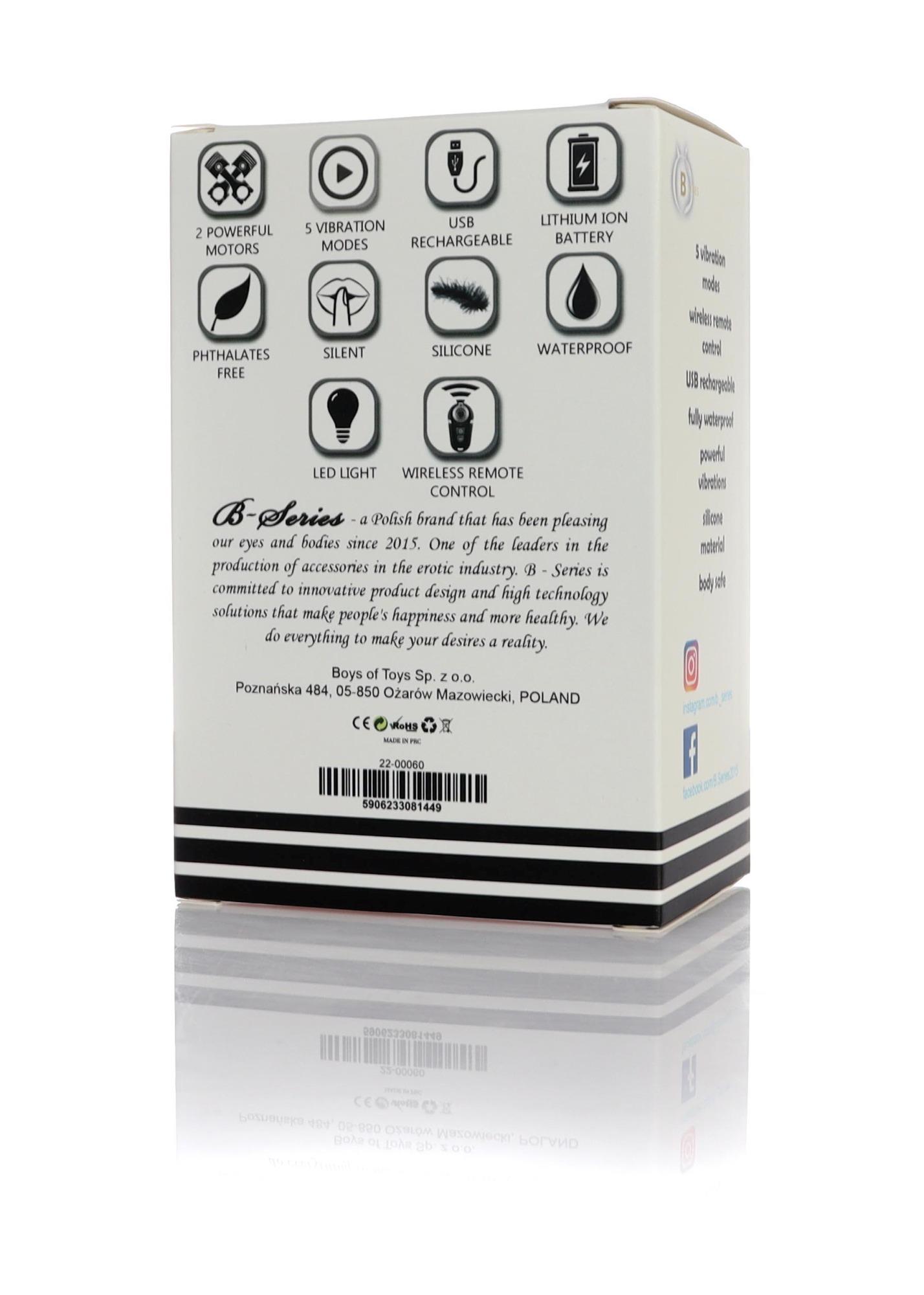 Stymulator - Massager Dual Vibrator Usb 5 Functions / Remote Control