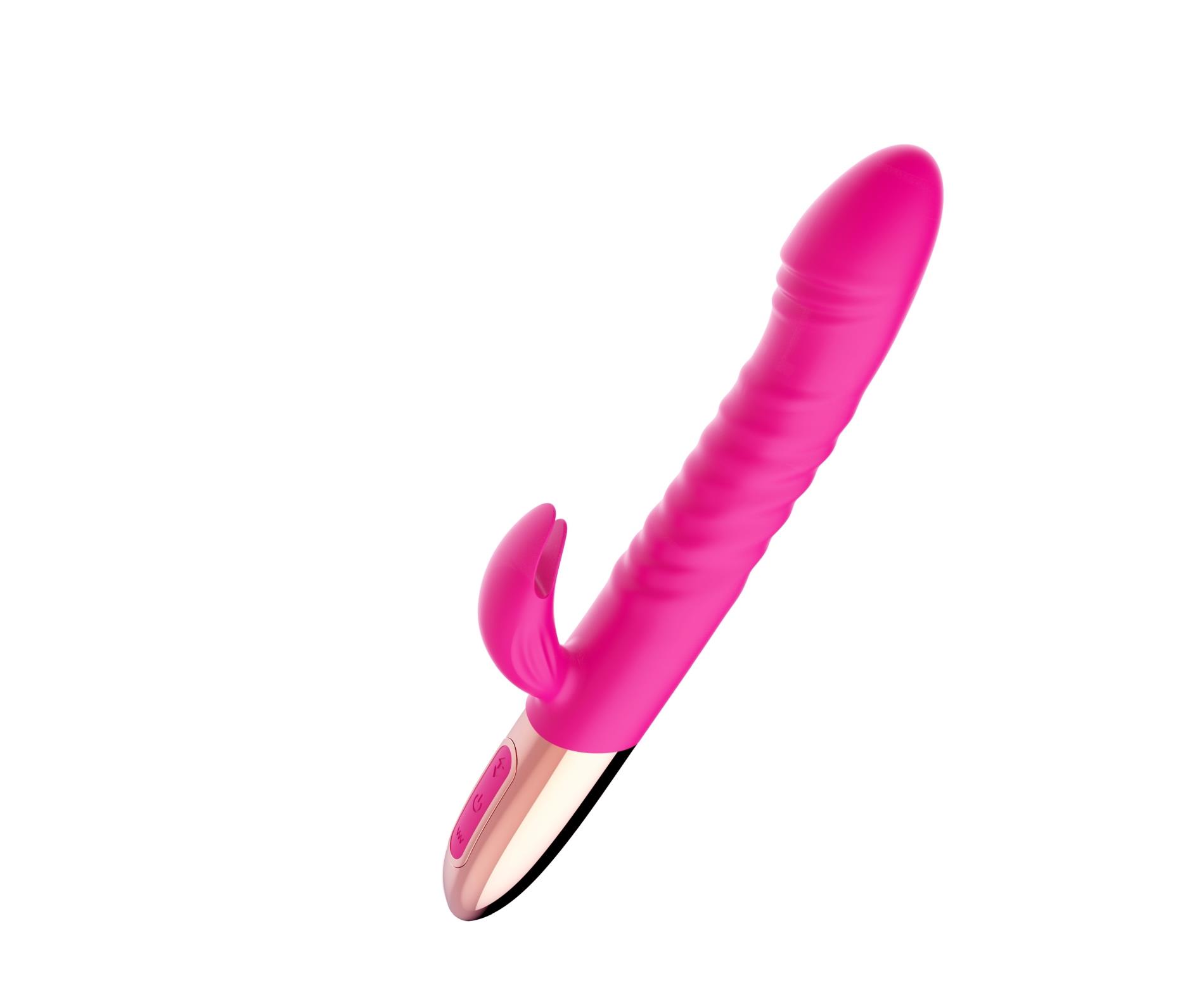 Wibrator - Rechargeable Thrusting Vibrator Usb 10 Functions - Heating
