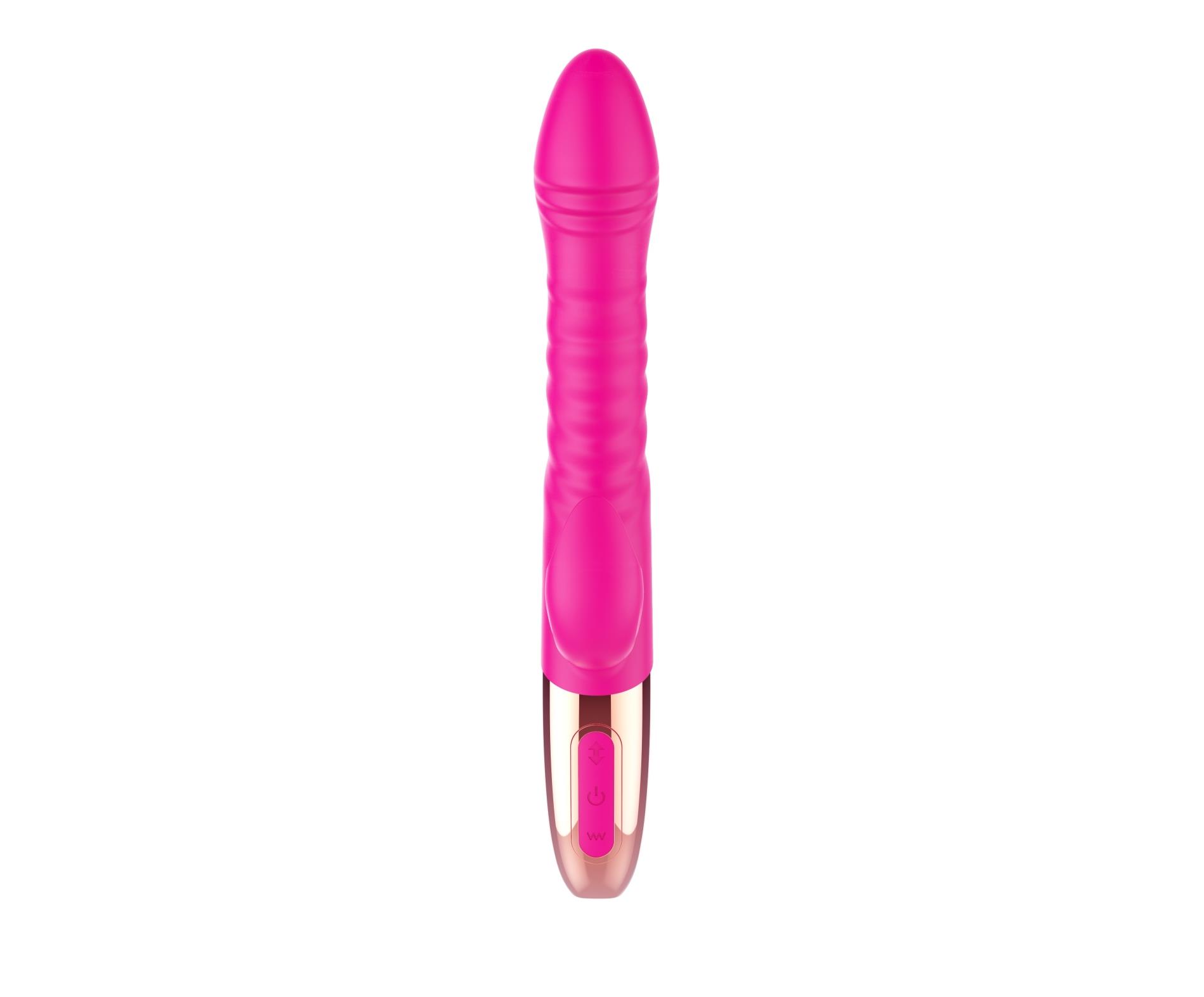 Wibrator - Rechargeable Thrusting Vibrator Usb 10 Functions - Heating