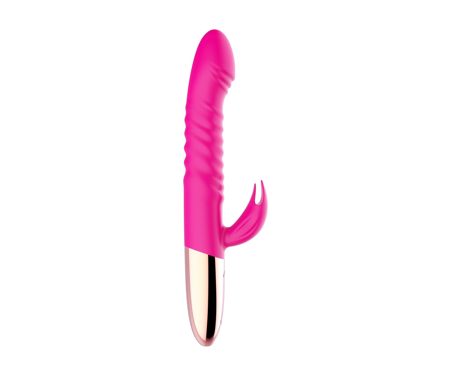 Wibrator - Rechargeable Thrusting Vibrator Usb 10 Functions - Heating