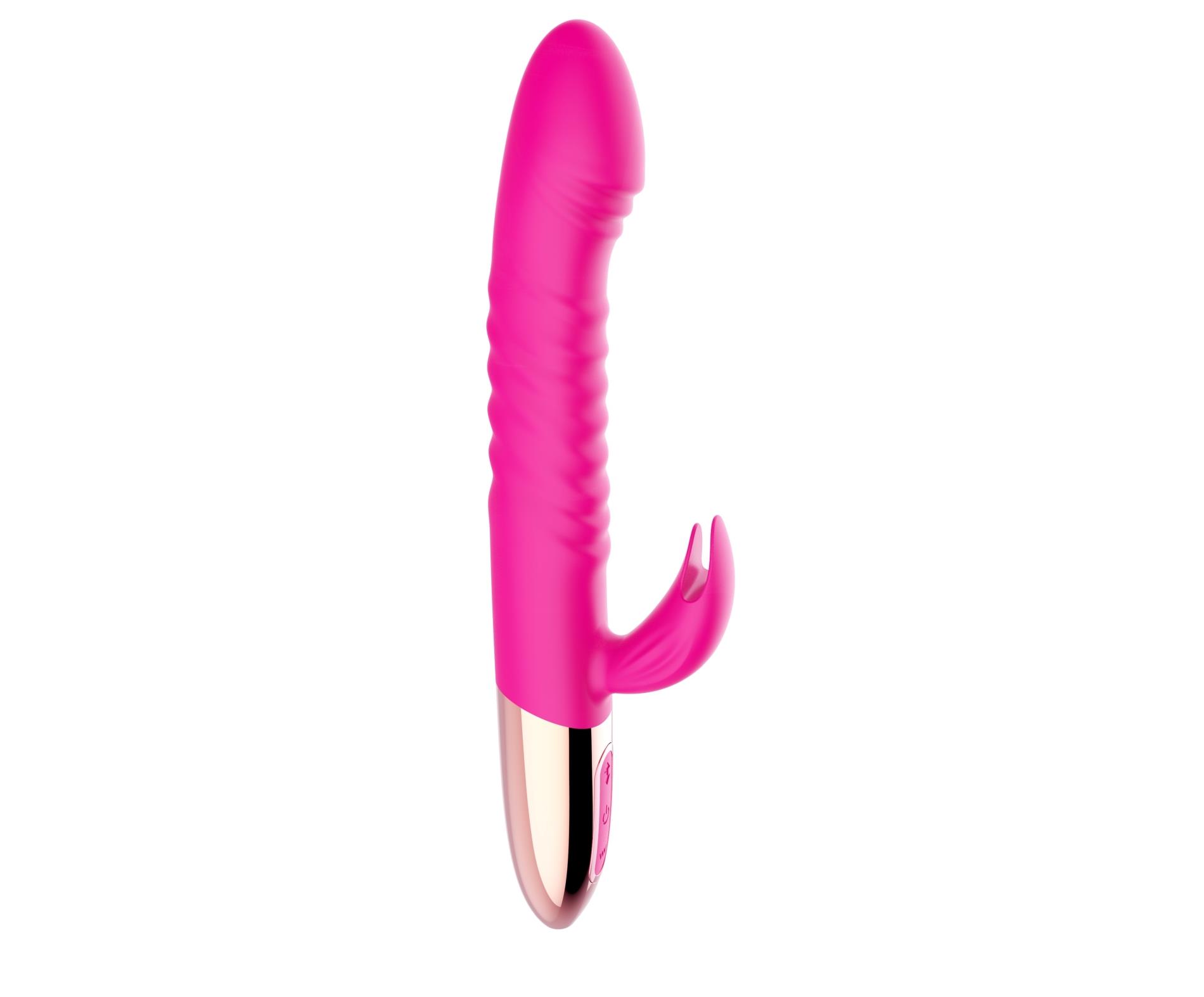 Wibrator - Rechargeable Thrusting Vibrator Usb 10 Functions - Heating