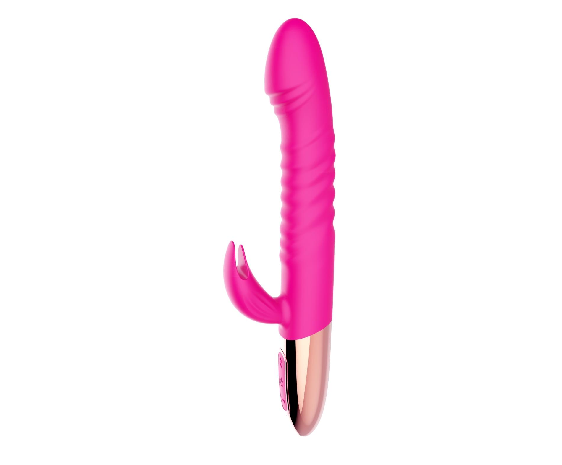 Wibrator - Rechargeable Thrusting Vibrator Usb 10 Functions - Heating