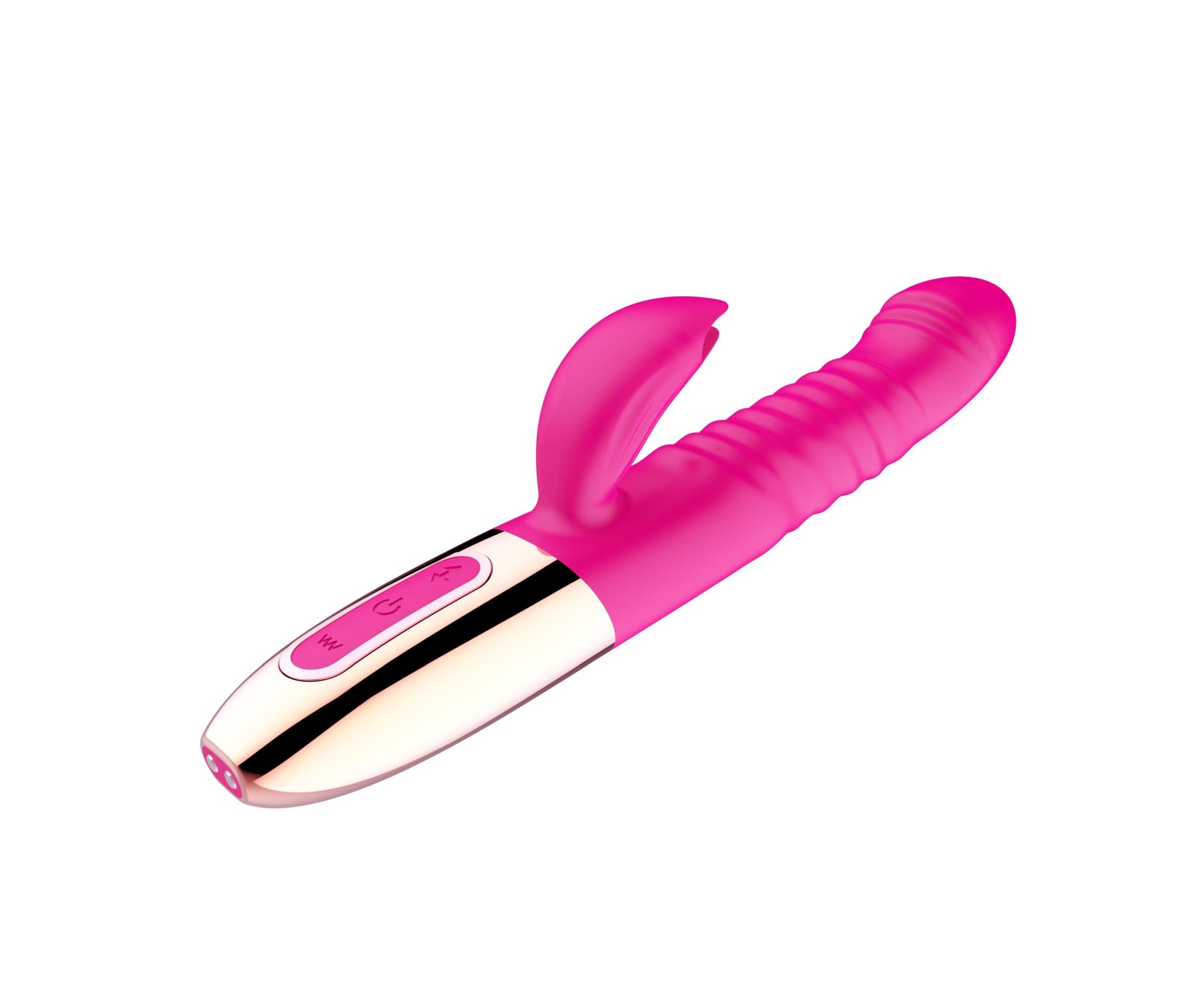 Wibrator - Rechargeable Thrusting Vibrator Usb 10 Functions - Heating