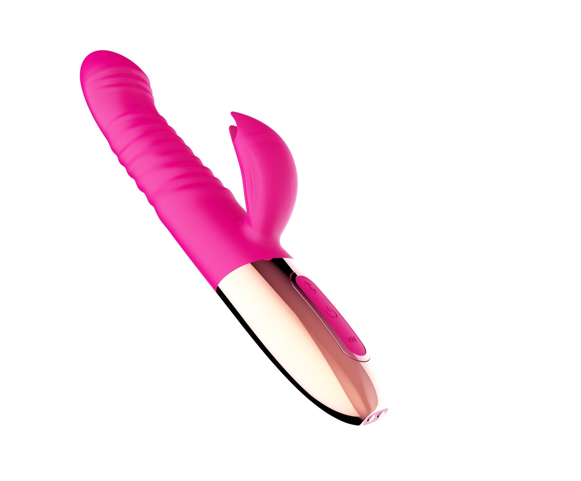 Wibrator - Rechargeable Thrusting Vibrator Usb 10 Functions - Heating