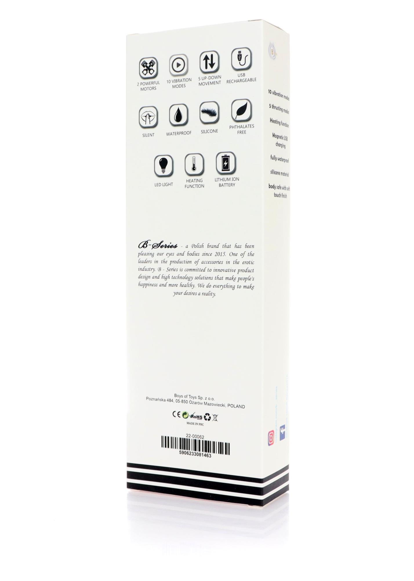 Wibrator - Rechargeable Thrusting Vibrator Usb 10 Functions - Heating