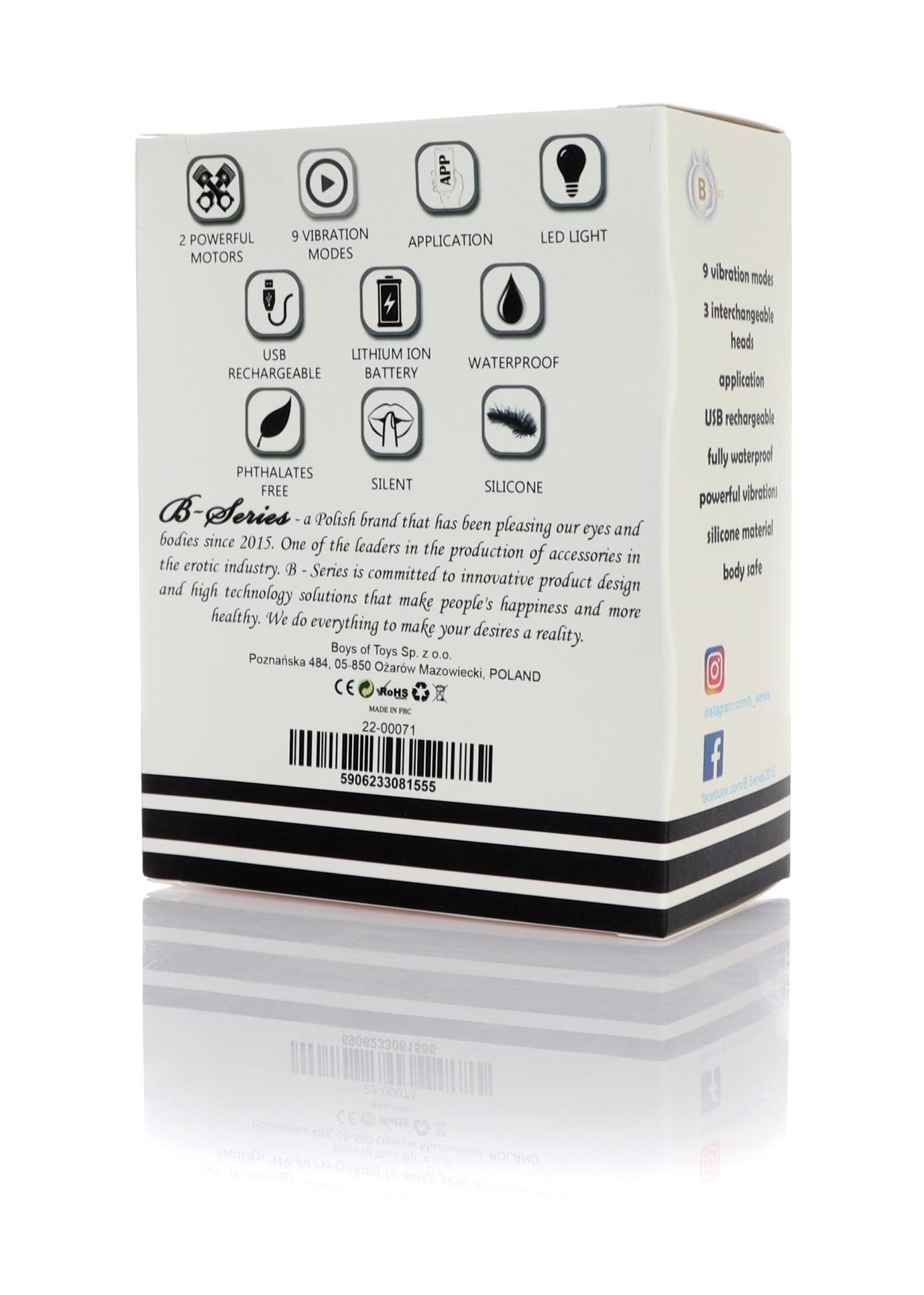 Stymulator - Swan Massager, Interchangeable Heads - Usb 9 Functions