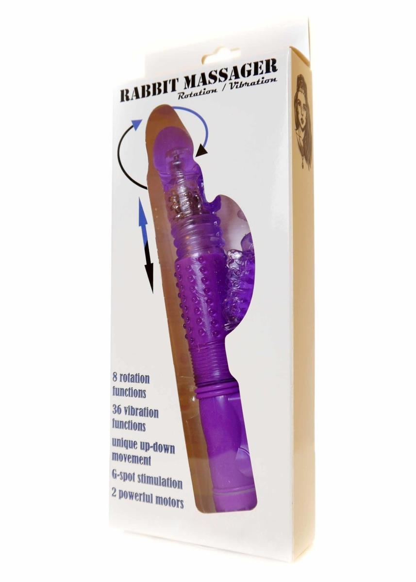Wibrator-Królik, Wibracja/Rotacja/Góra-Dół 36 Funkcji Fioletowy