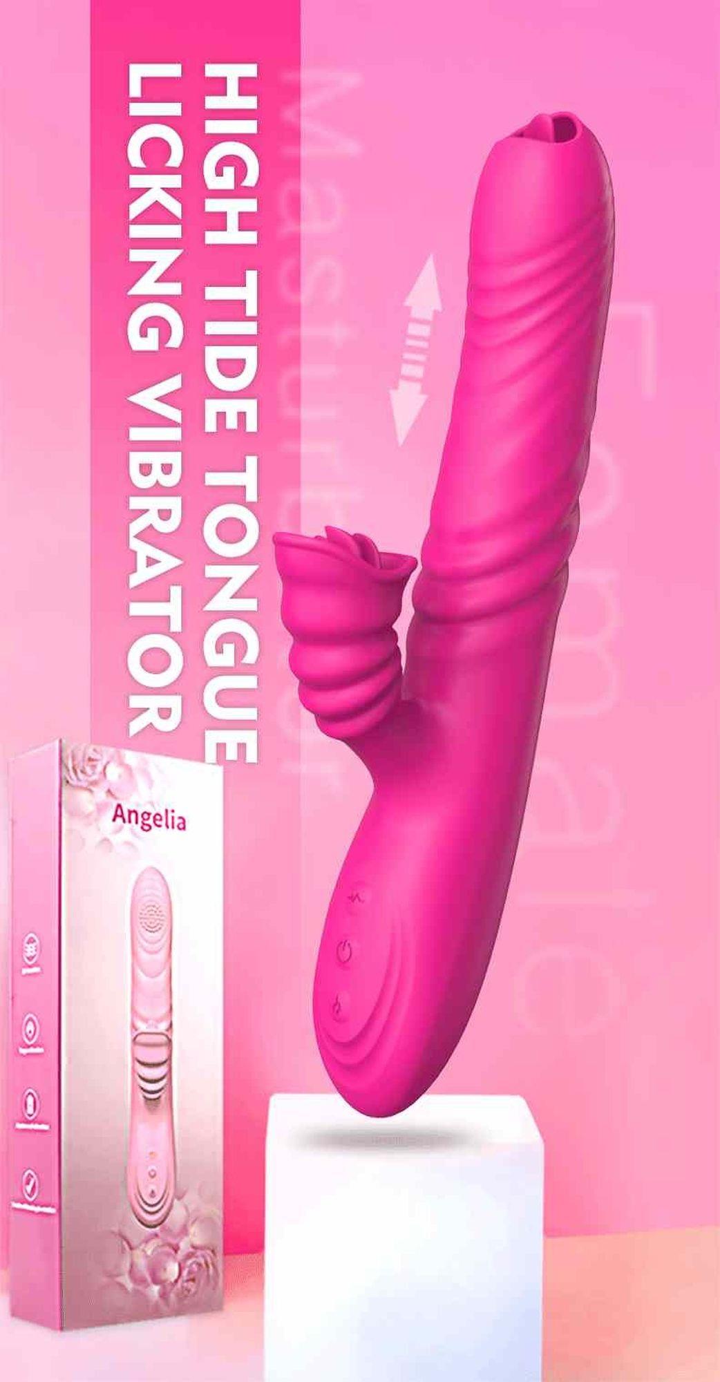 Wibrator-Angelia Usb 3 Functions Of Thrusting / 20 Vibrations Pink