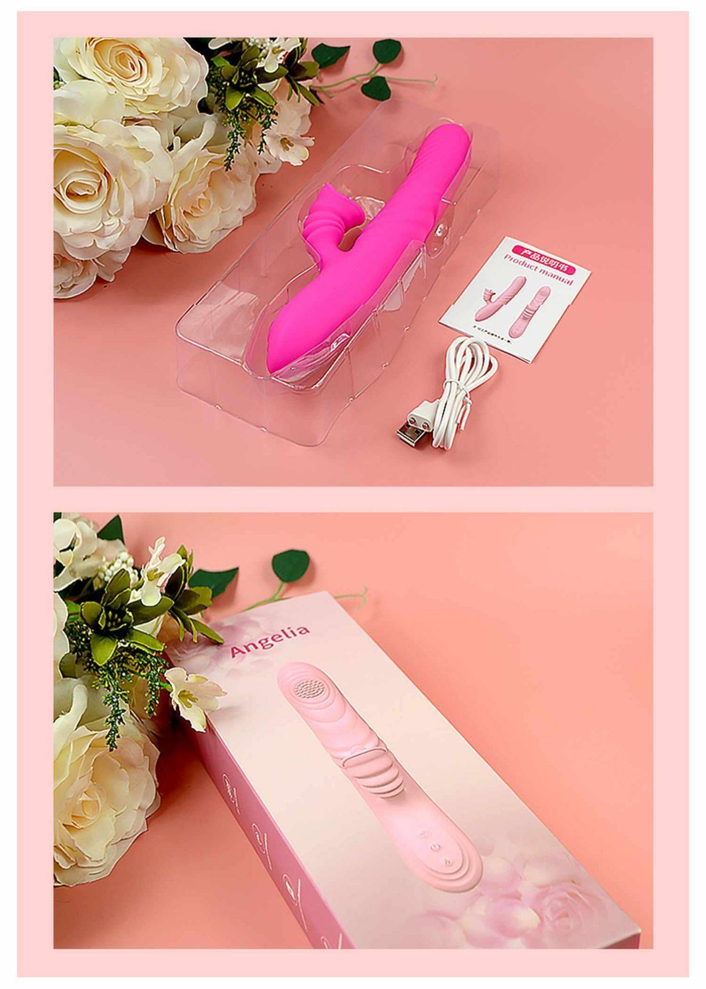Wibrator-Angelia Usb 3 Functions Of Thrusting / 20 Vibrations Pink