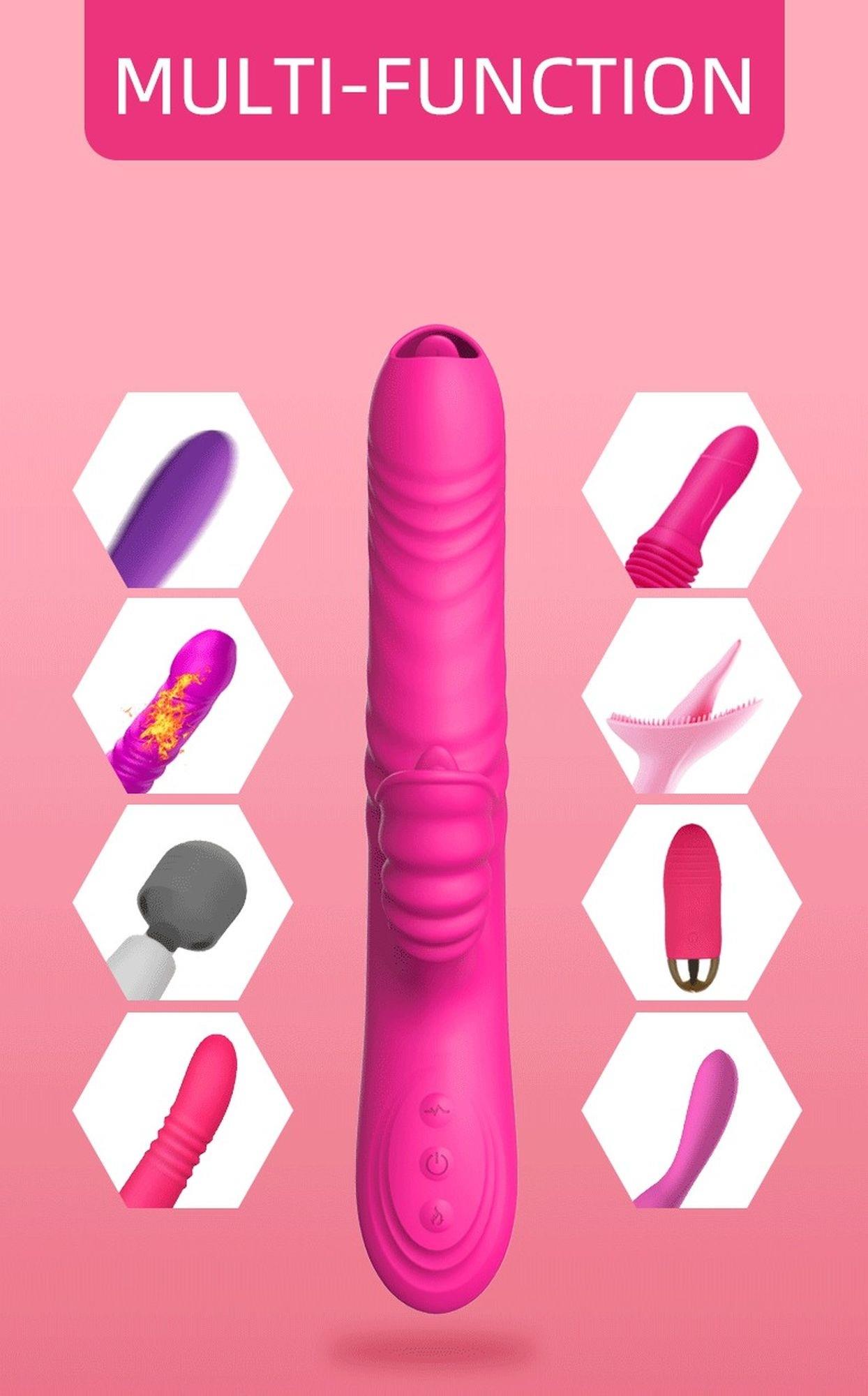 Wibrator-Angelia Usb 3 Functions Of Thrusting / 20 Vibrations Pink