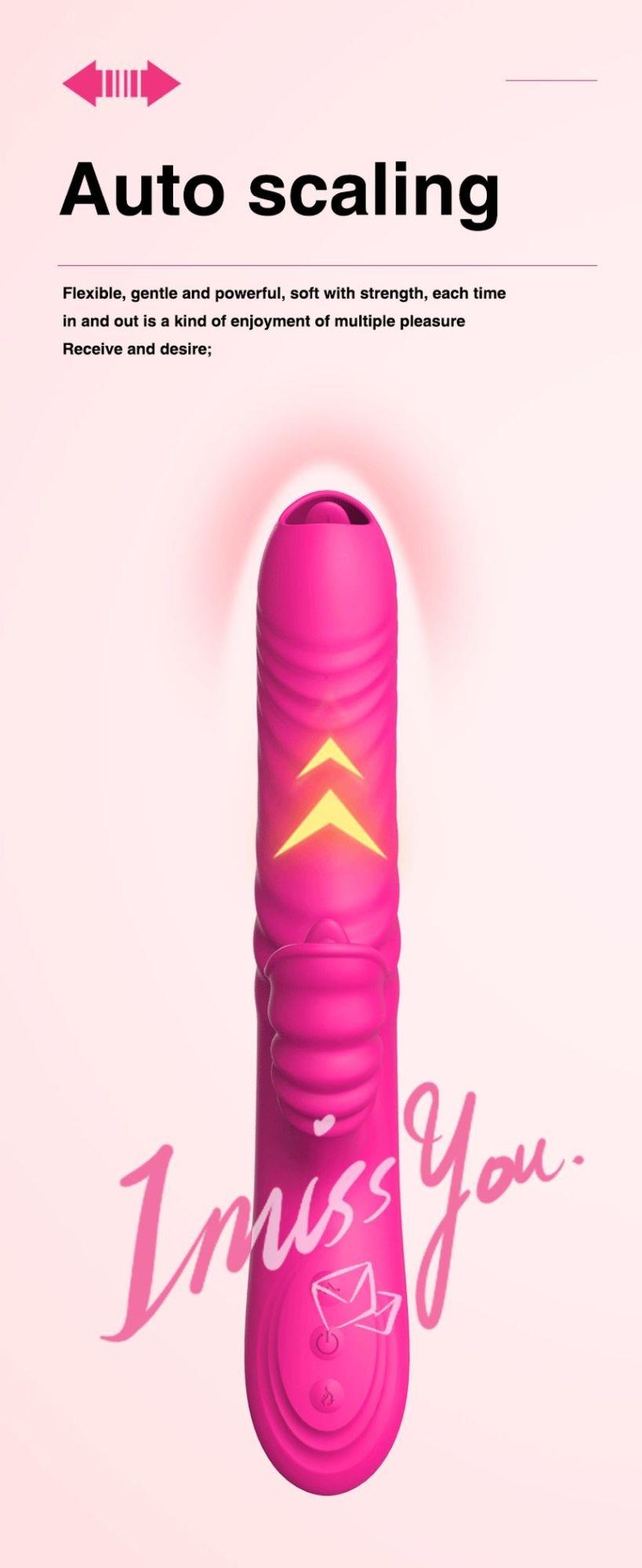 Wibrator-Angelia Usb 3 Functions Of Thrusting / 20 Vibrations Pink