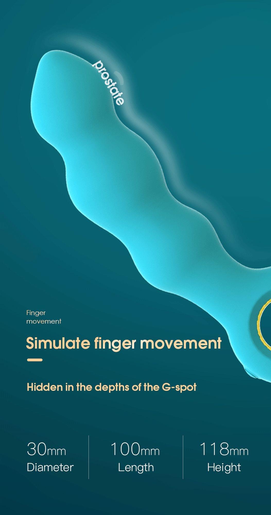 Stymulator-Angelo Male Prostate Triple Stimulation (Blue)