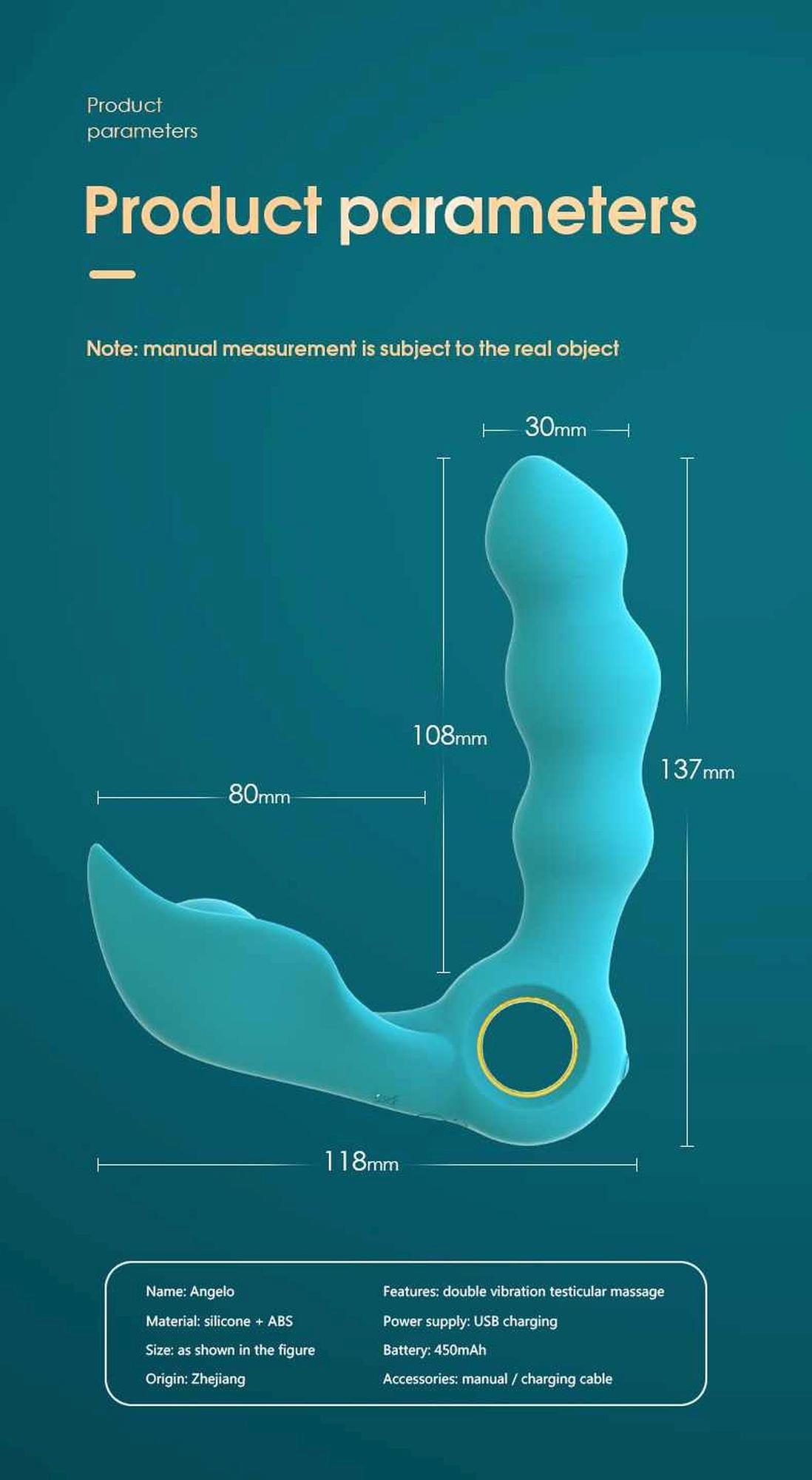 Stymulator-Angelo Male Prostate Triple Stimulation (Blue)