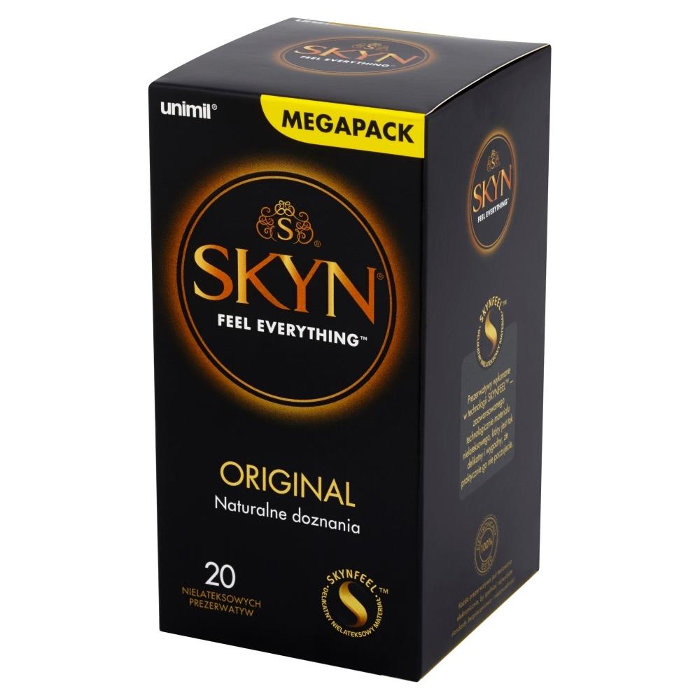 Bezlatexové kondómy Unimil Skyn Original 20ks