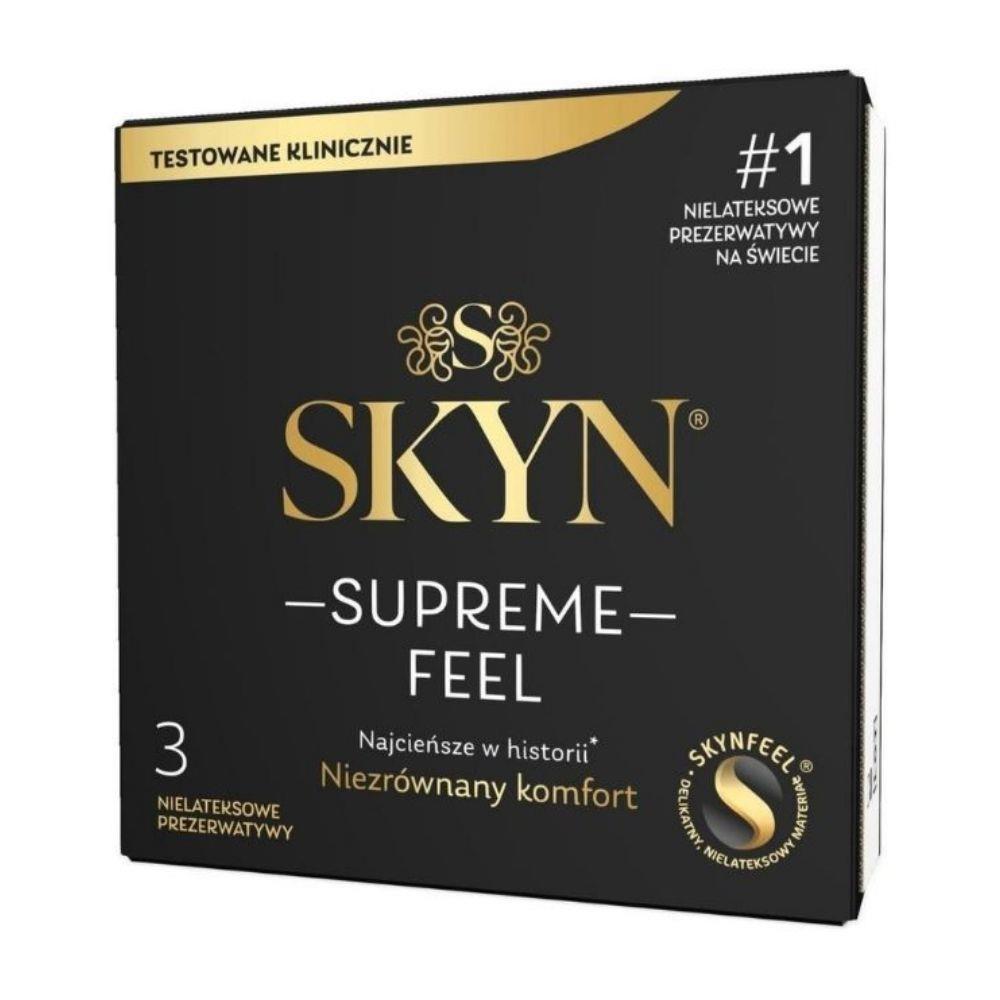 Cienkie nielateksowe prezerwatywy Skyn Supreme Feel 3 szt.
