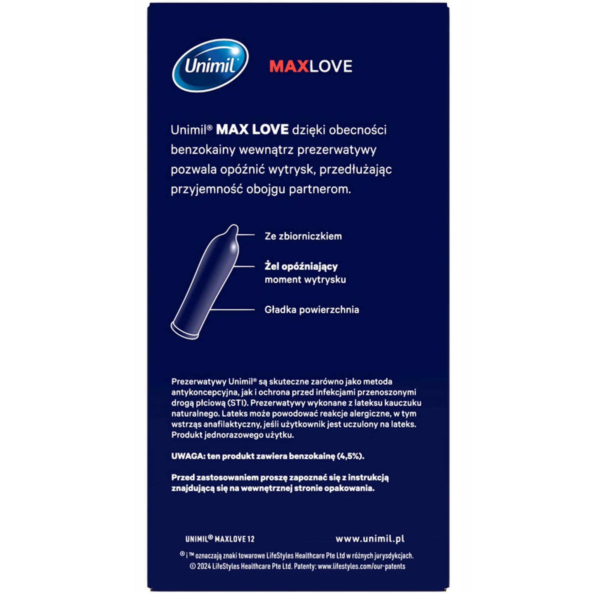 Unimil Box 12 Max Love Time Control