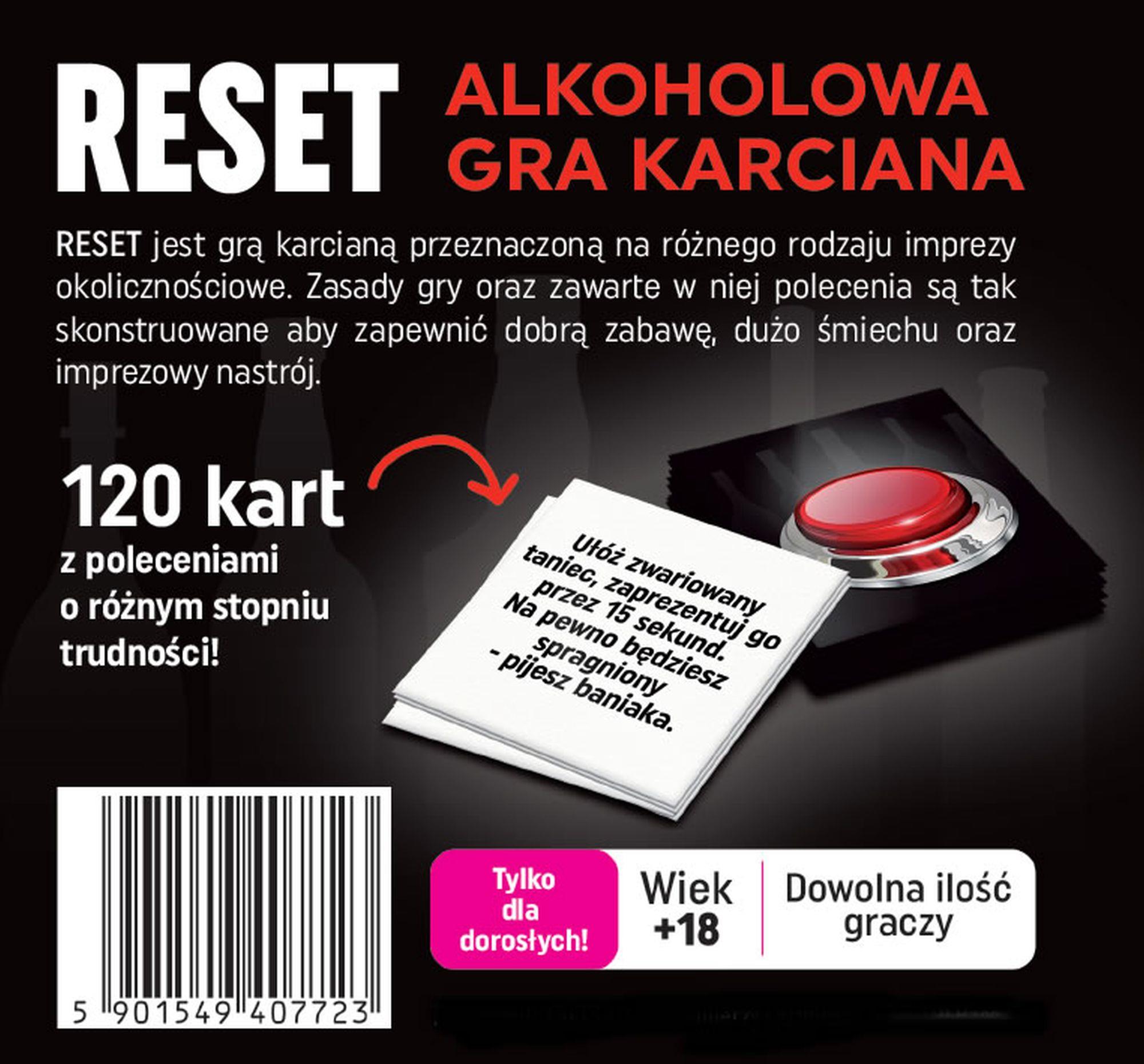 Gry-Reset-Alkoholowa Gra Karciana