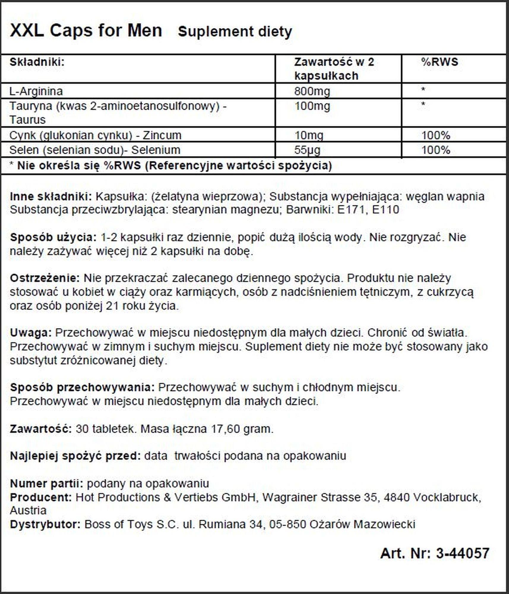 Supl.diety-Xxl Caps For Men