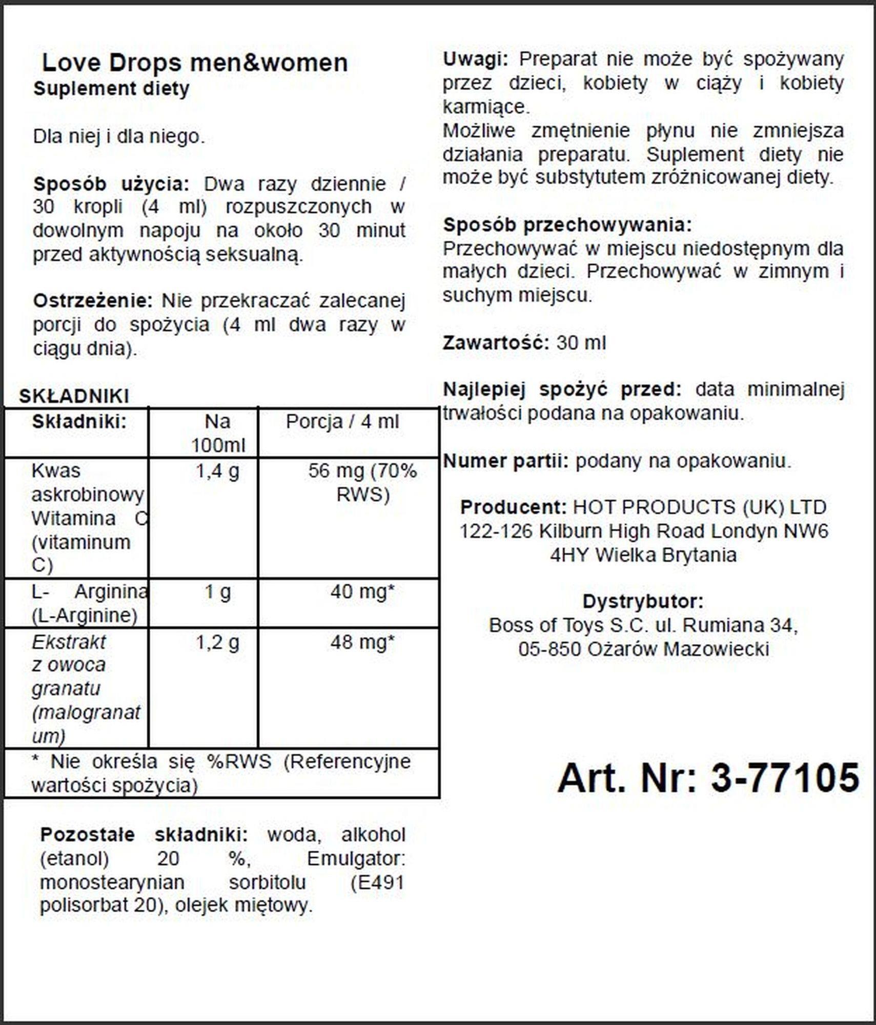 Supl.diety-Love Drops (M+W) 30Ml