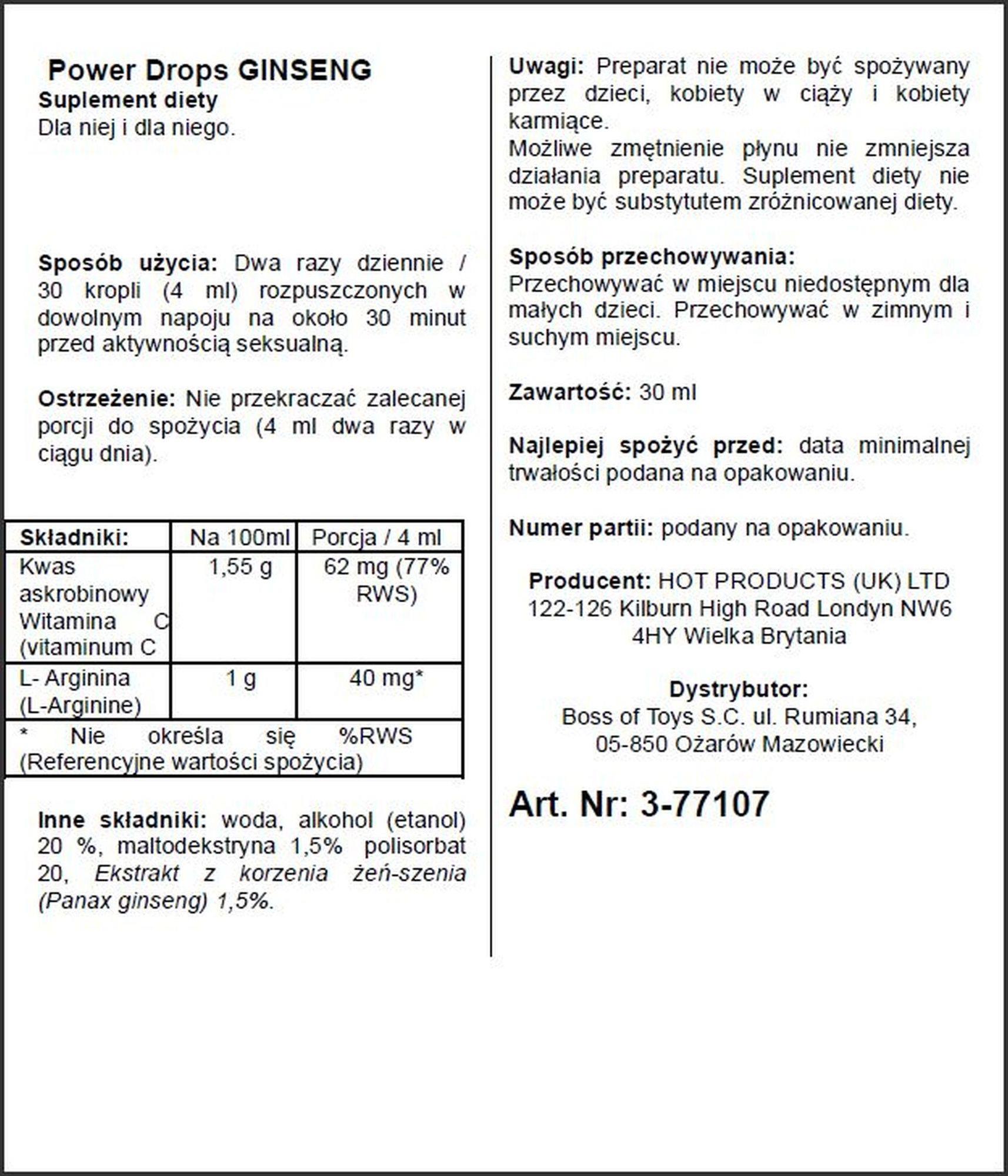 Supl.diety-Men Power Ginseng Drops 30Ml