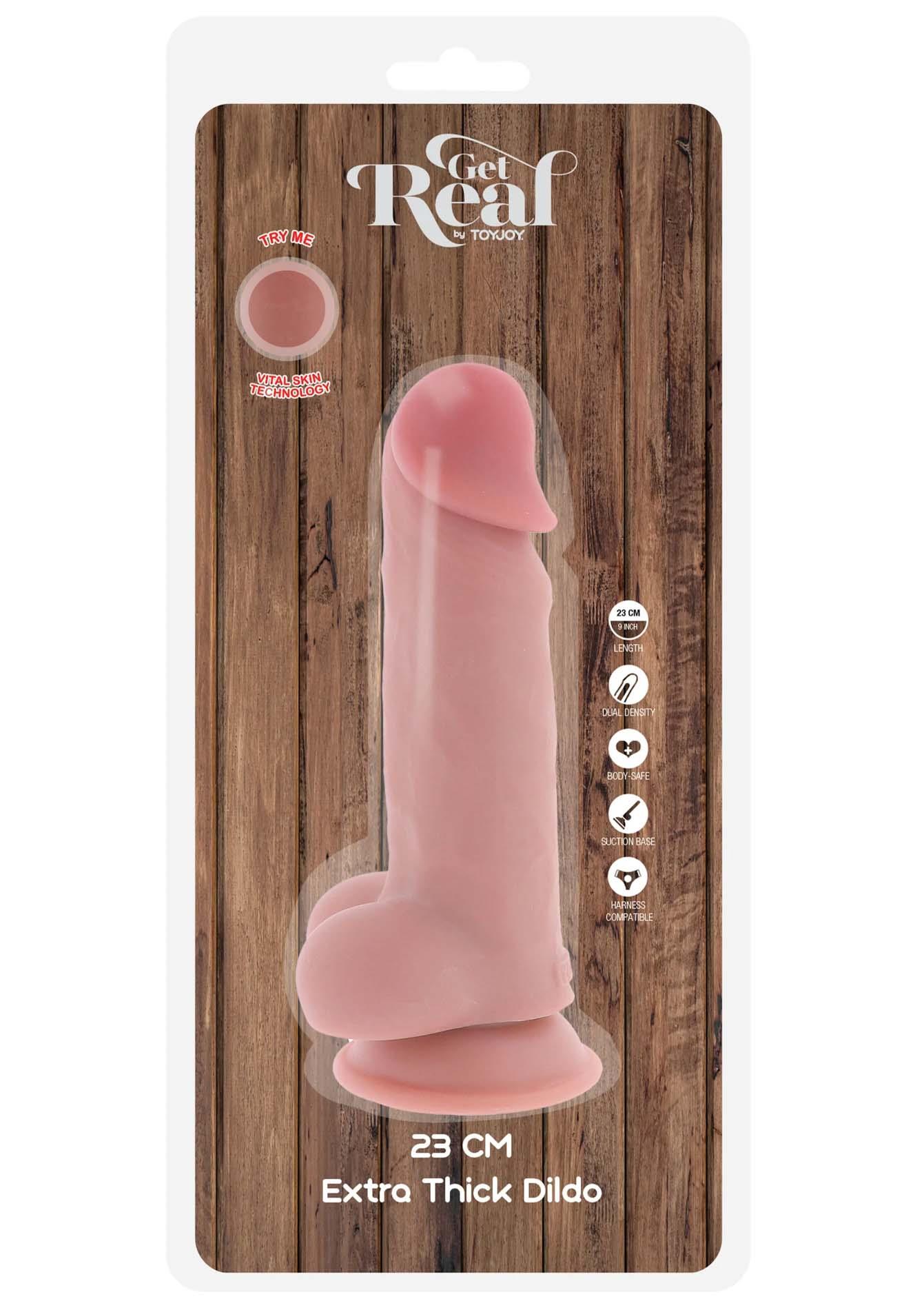 Deluxe Dual Density Thick Dildo Tpe 23 Cm