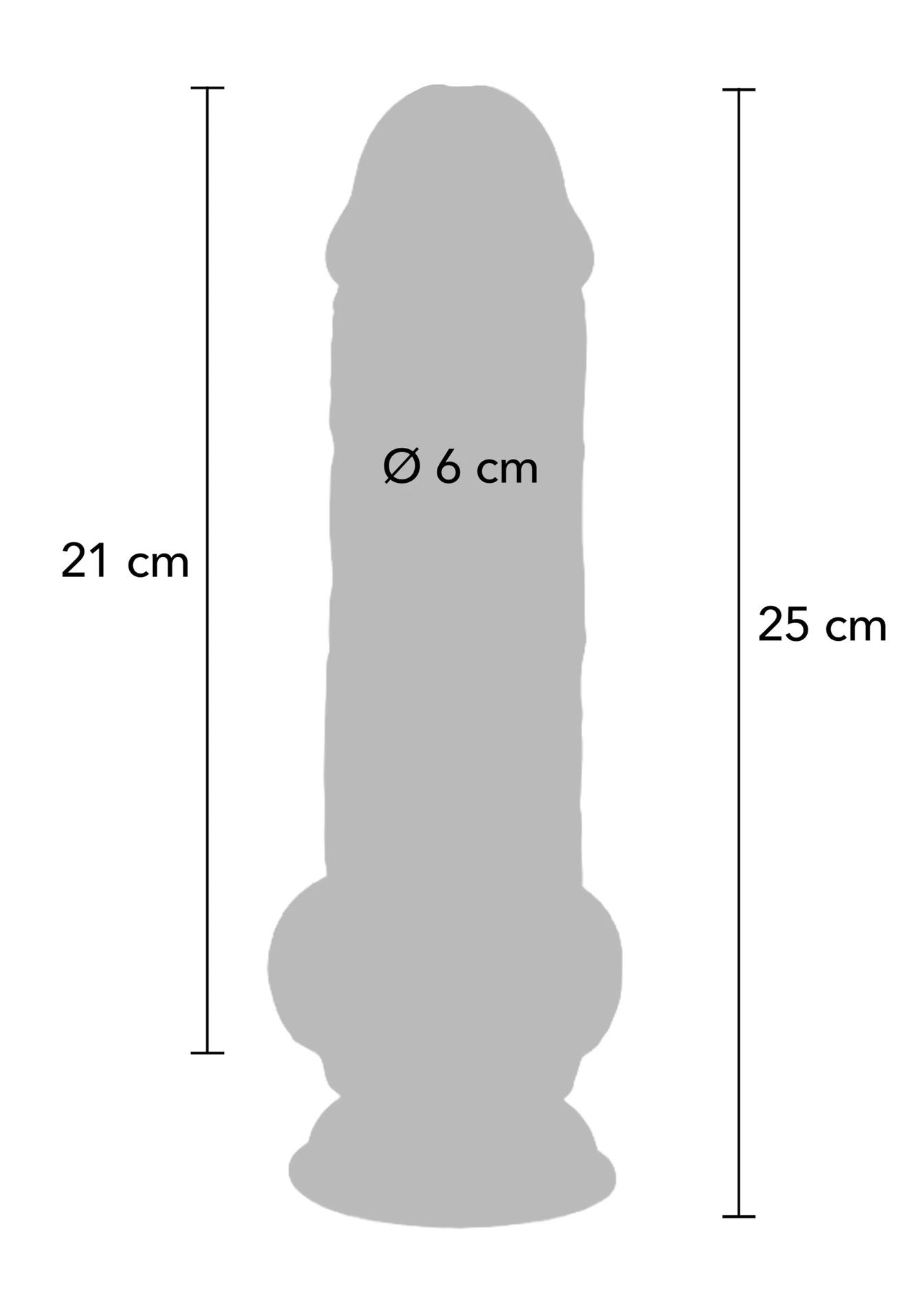 Deluxe Dual Density Thick Dildo Tpe 25 Cm
