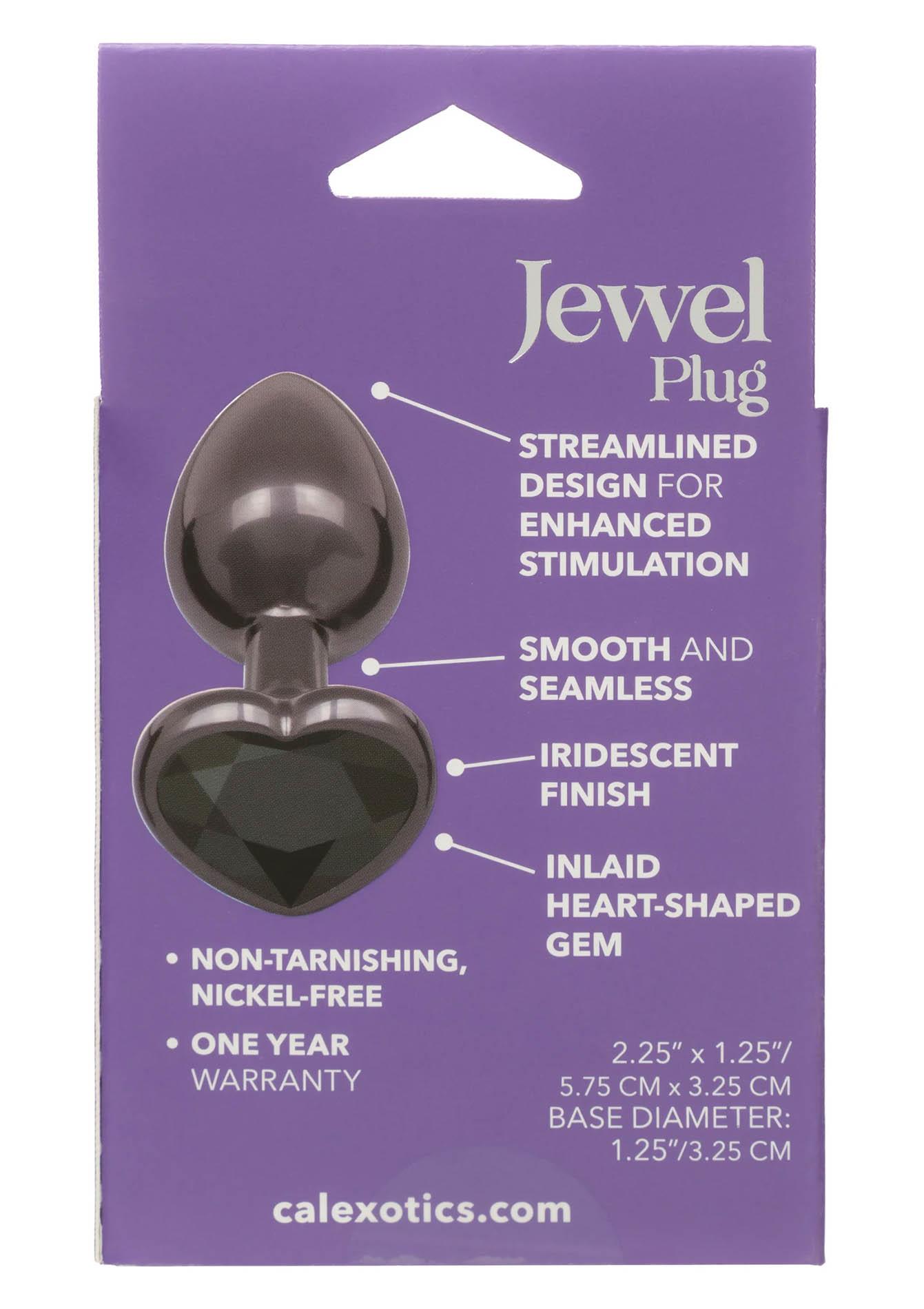 Diamond Heart Plug Small Black