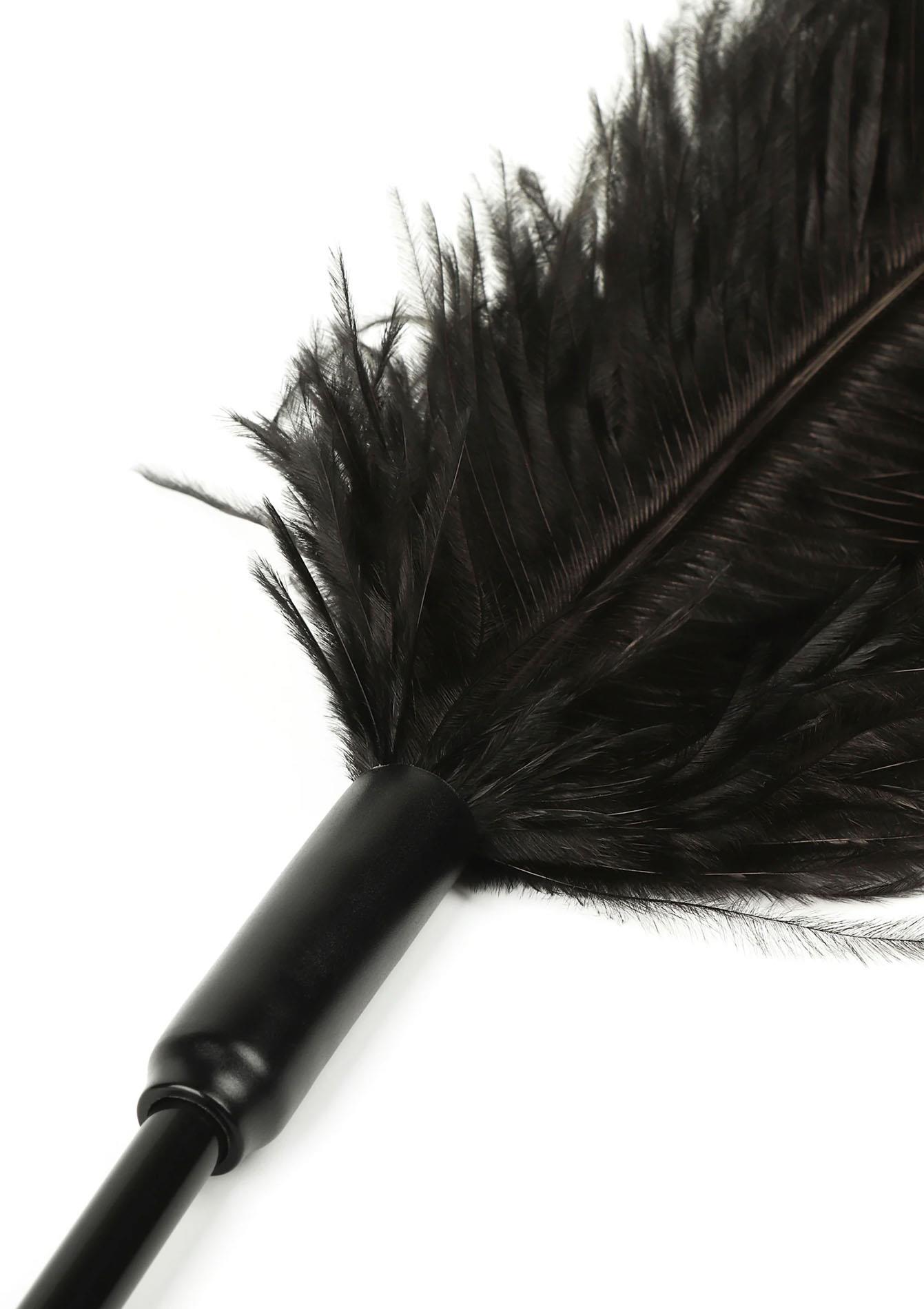 Double Feather Tickler Black
