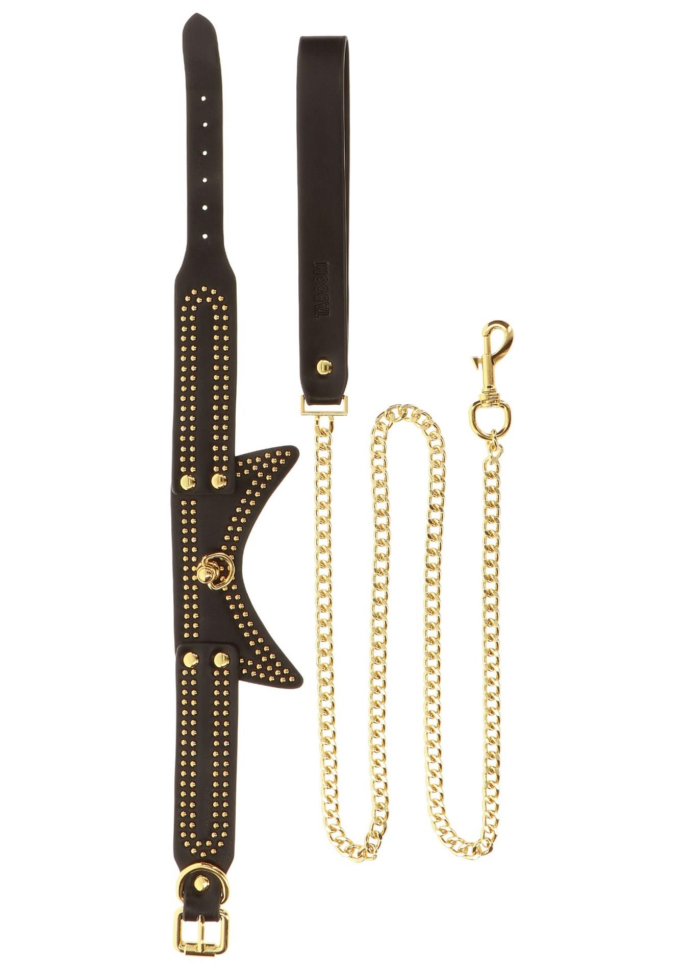 Studded Collar And Leash Black