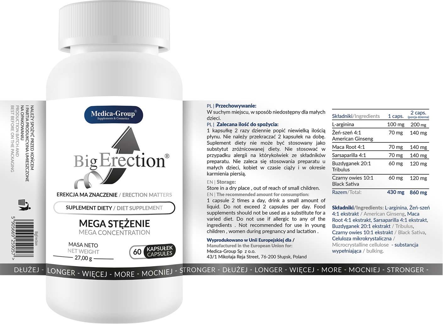 Supl.diety-Big Erection - Kapsułki 60 Szt