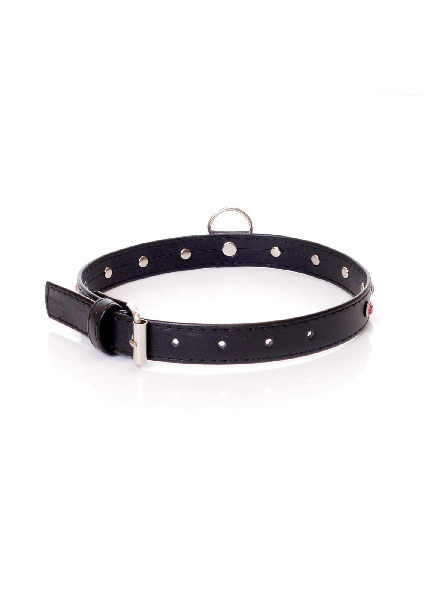 Fetish B - Series Collar - 2 Cm Pink Crystal
