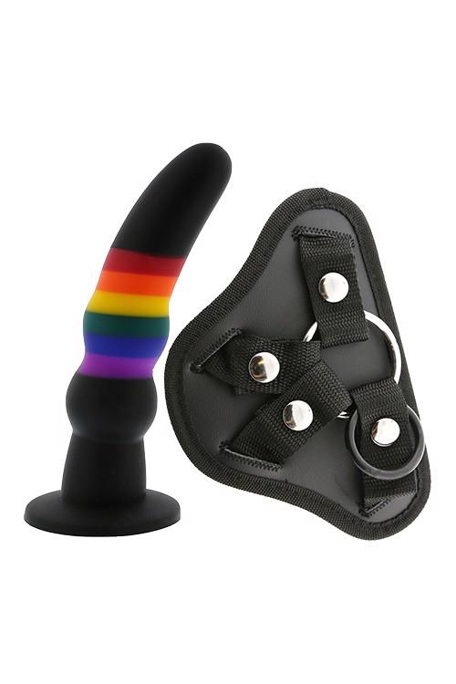 Colourful Love Strap On Solid Dildo