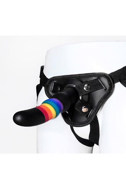 Colourful Love Strap On Solid Dildo